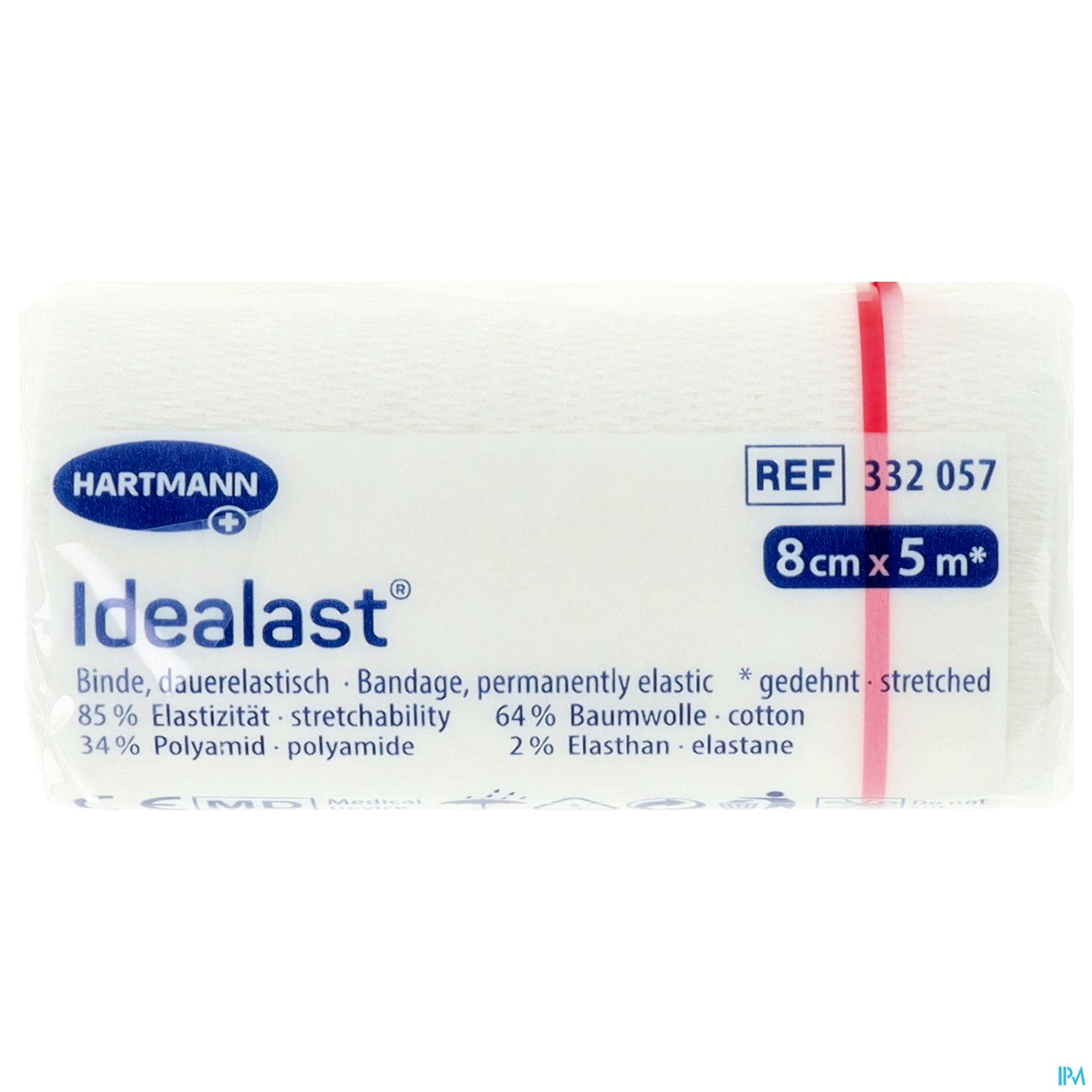 Elastische Binden Idealast 10 Binden Unterverpackt 5mx 8cm Neu 1st