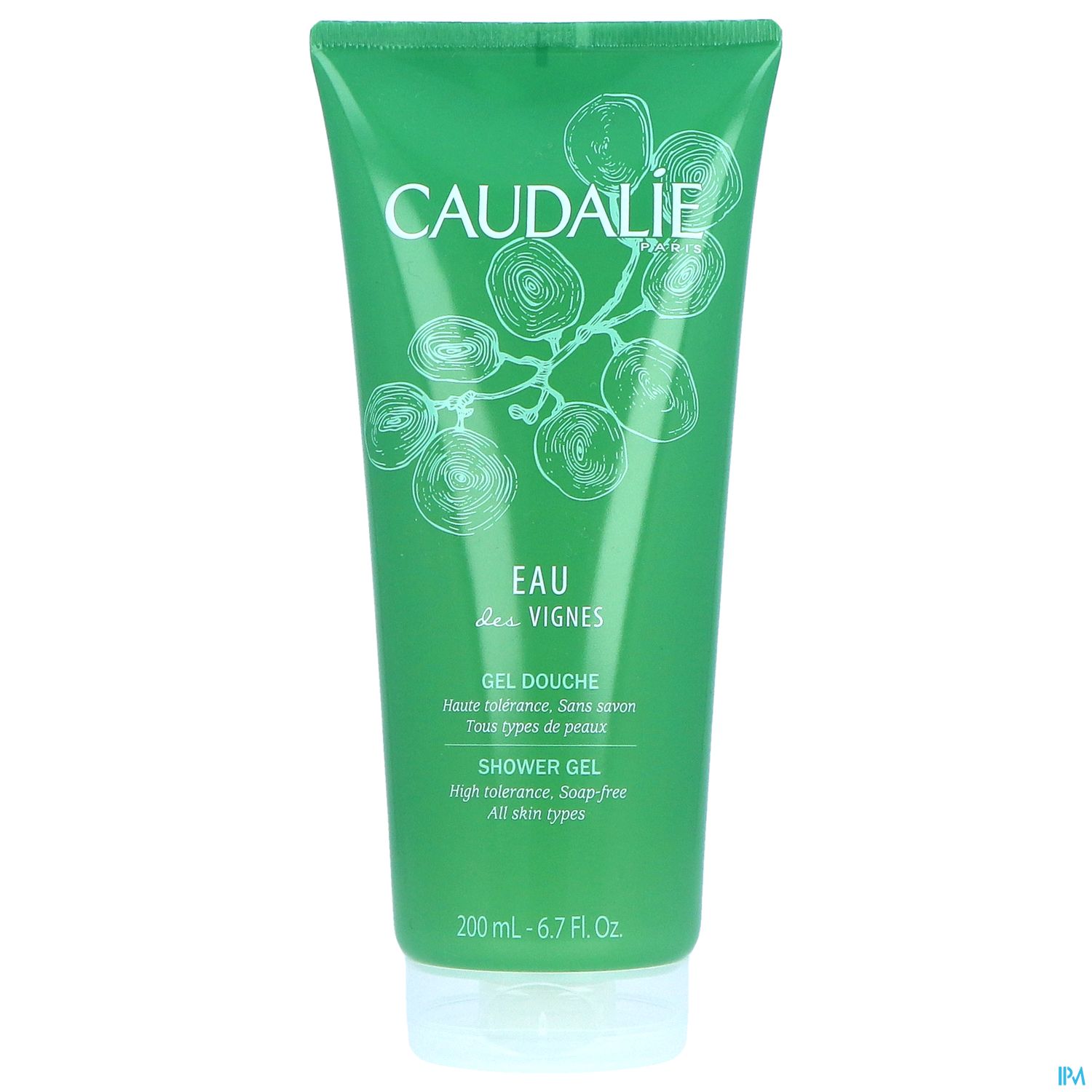 Grüne Tube mit Duschgel von Caudalie, 200 ml.