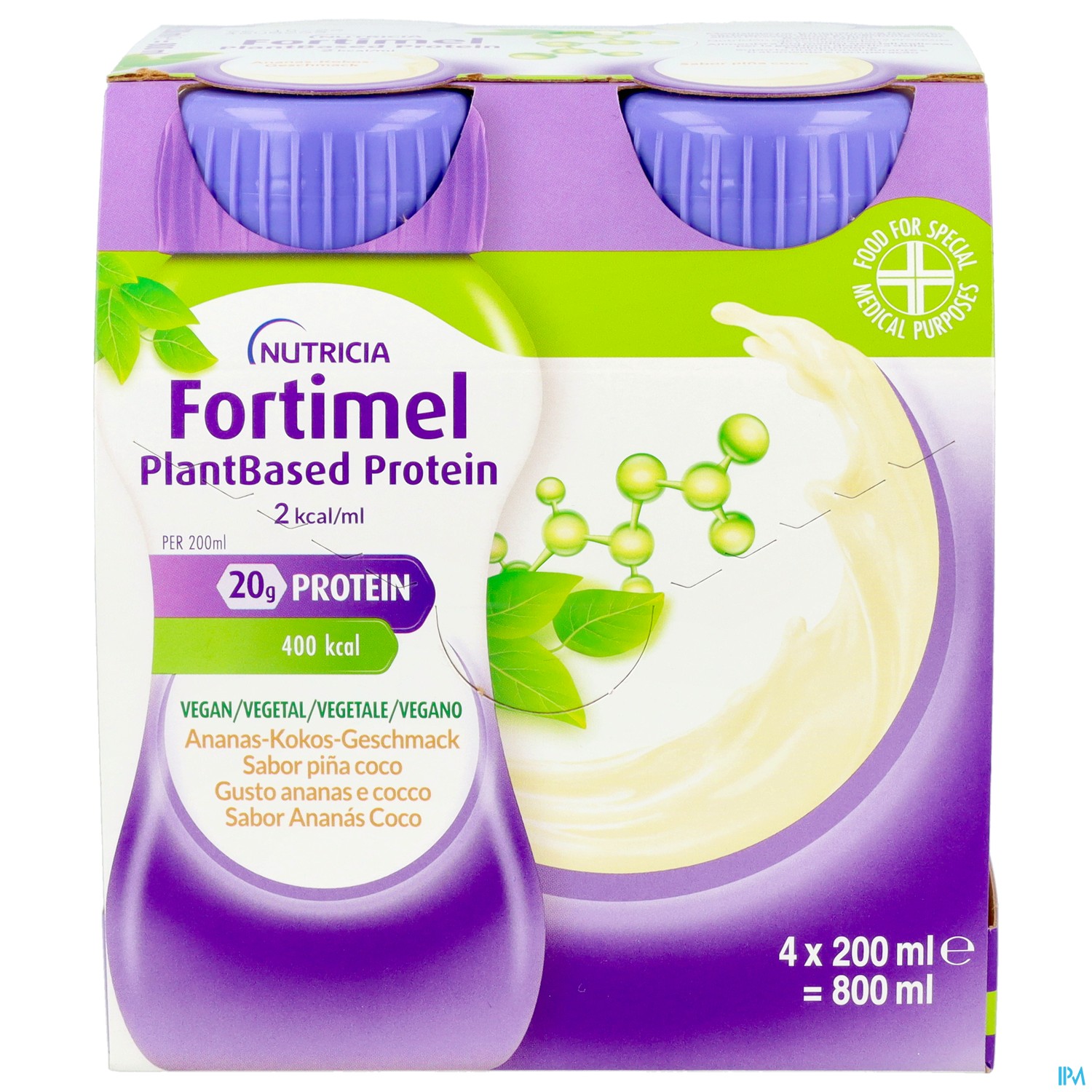 Fortimel/plantbased Protein 200ml Flasche Ananas-kokos 4 Stück