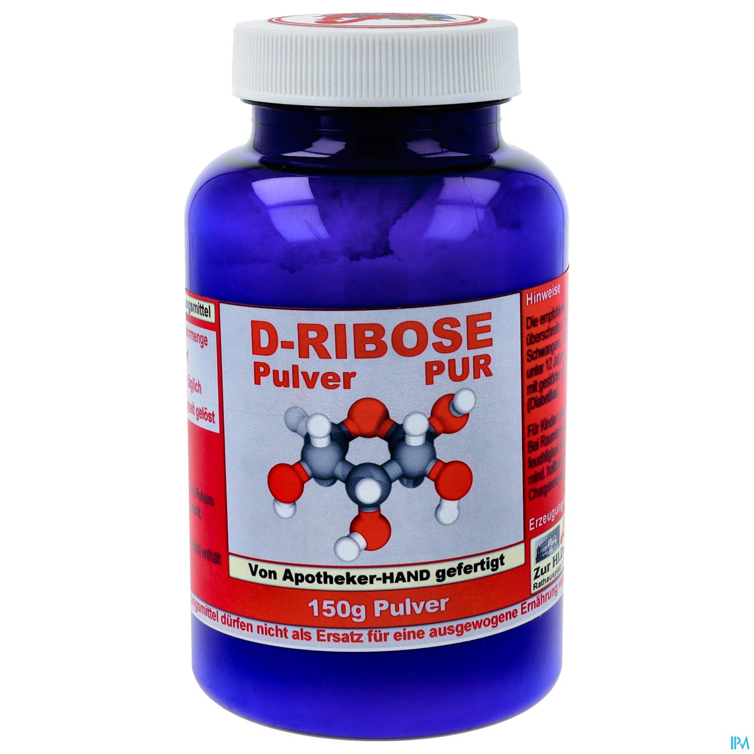 D-ribose Pulver Pur 150g