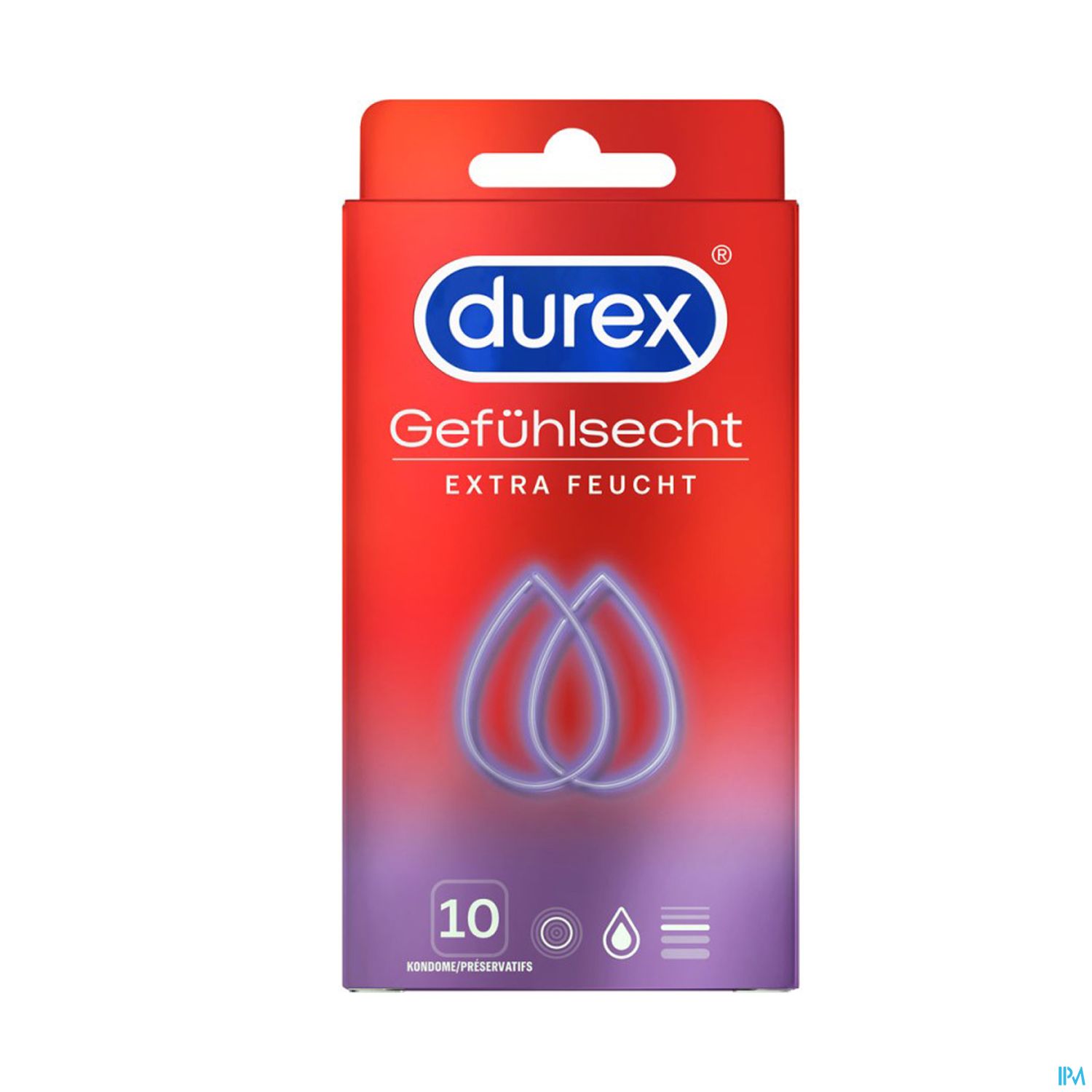 Praeservative Durex Latexkondome Gefuehlsecht Extra Feucht 10st