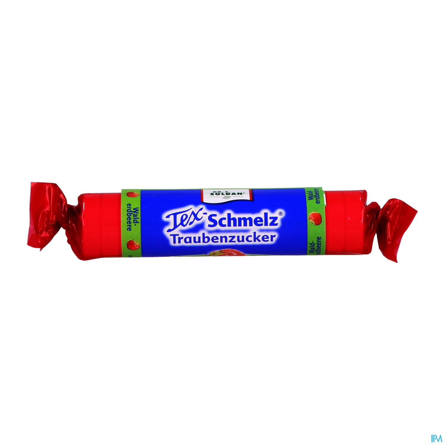 Tex-schmelz Traubenzucker Rolle Walderdbeere 33g