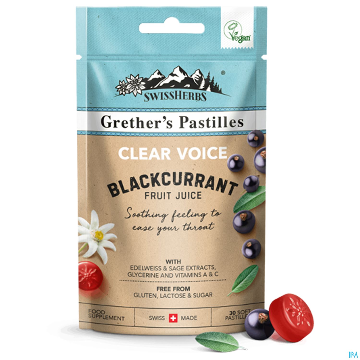 Swissherbs Grether’s Pastilles Clear Voice Zuckerfrei 45g