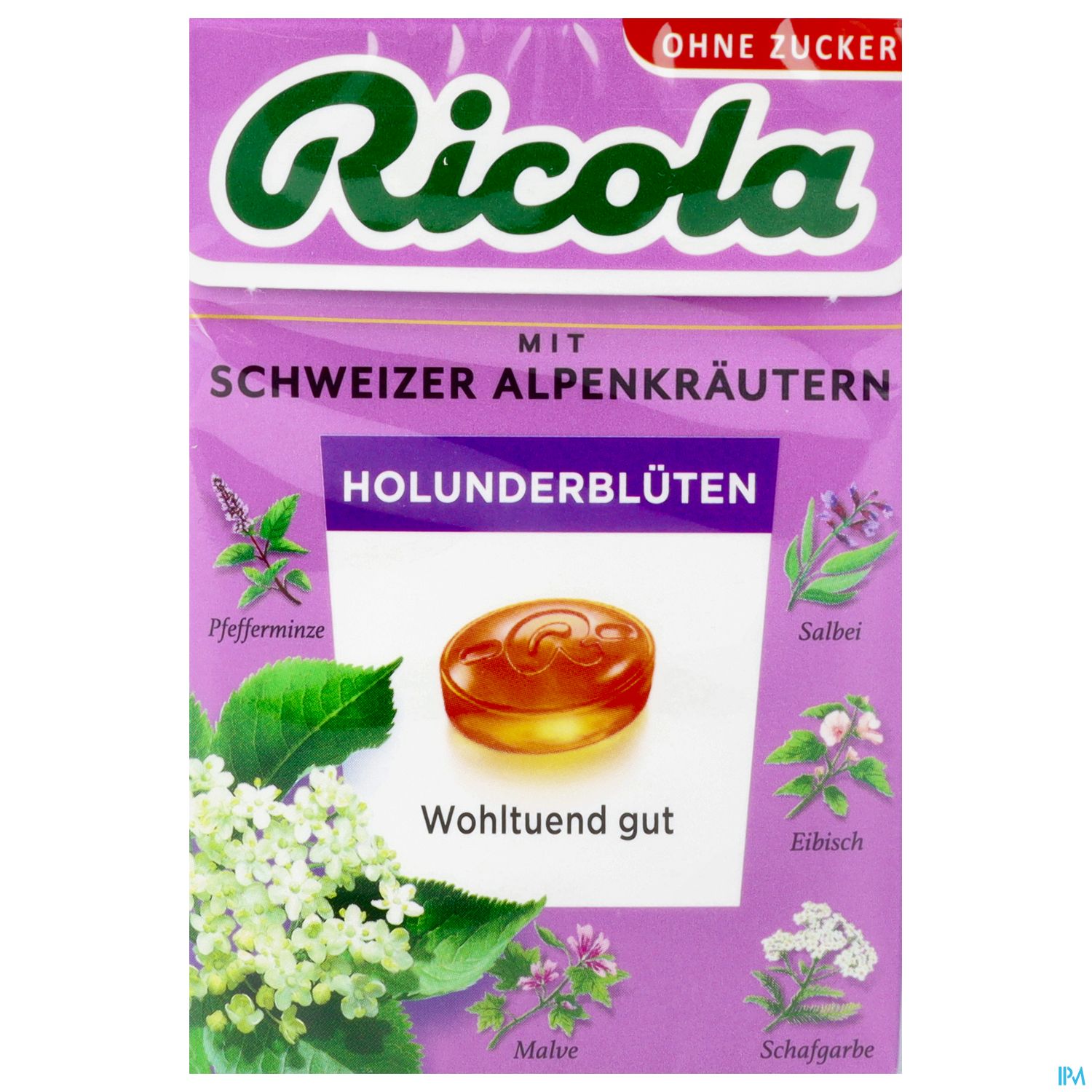 Ricola Zuckerfrei Holunderblueten Box 50g