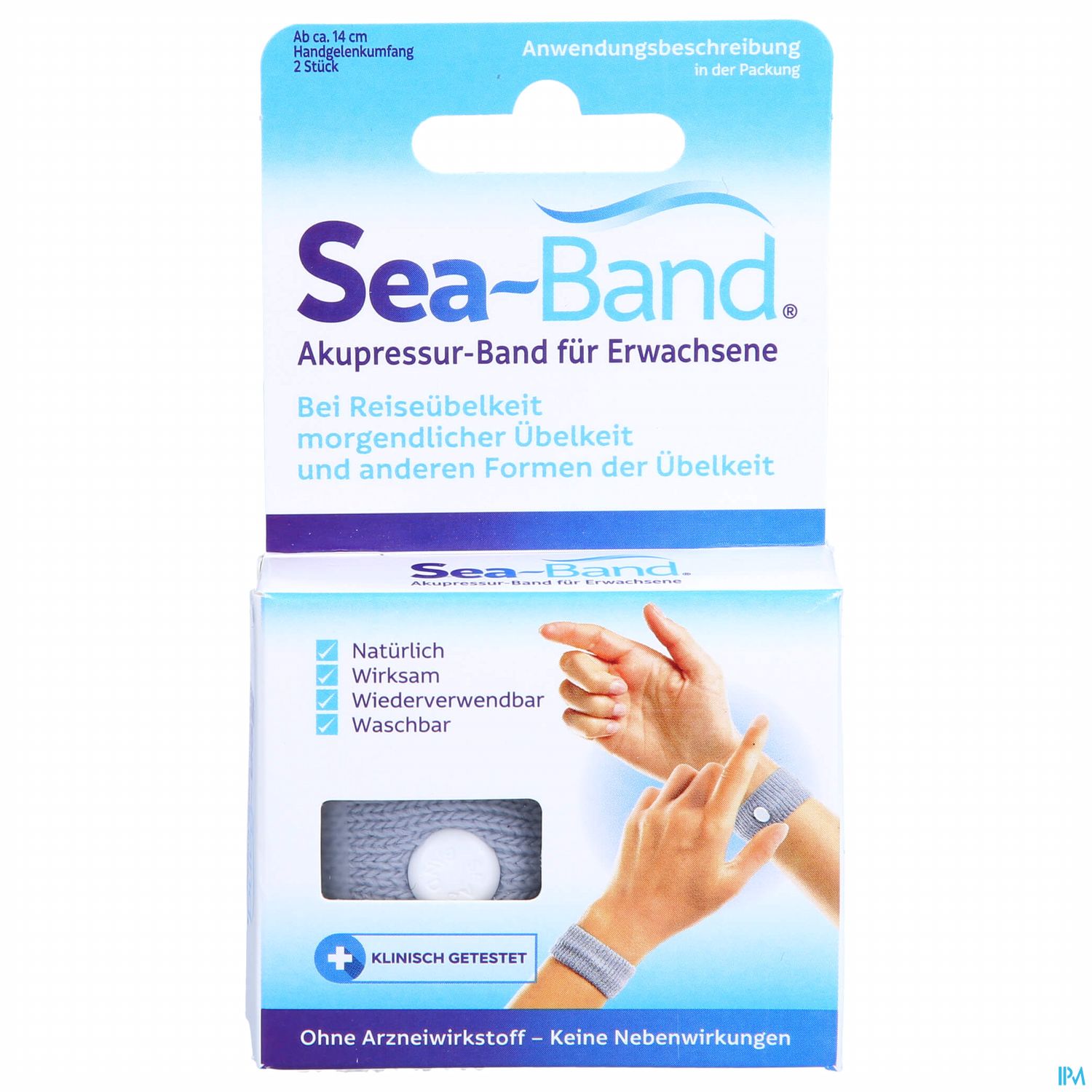 Akupressurband Sea Band Pharmag Fuer Erwachsene Grau 2st