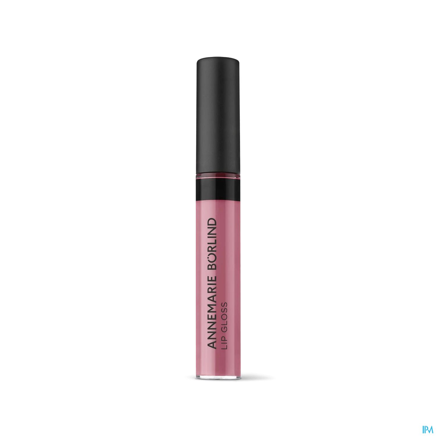 Rosa Lippenfarbe in einem transparenten Röhrchen mit schwarzem Deckel, beschriftet mit "ANNEMARIE BÖRLIND".