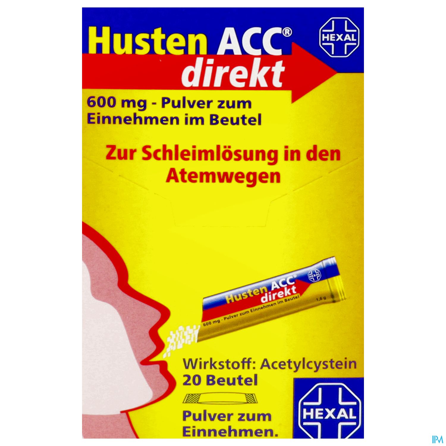 Husten ACC direkt 600 mg - Pulver zum Einnehmen im Beutel