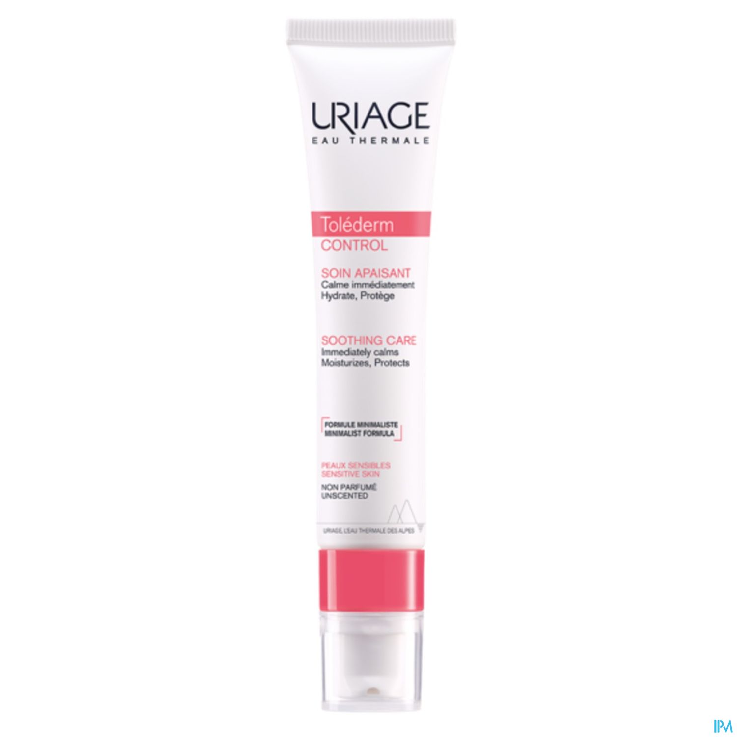 Produktbild einer Tubenverpackung von Uriage Toléderm Control, einer beruhigenden Hautpflegecreme.