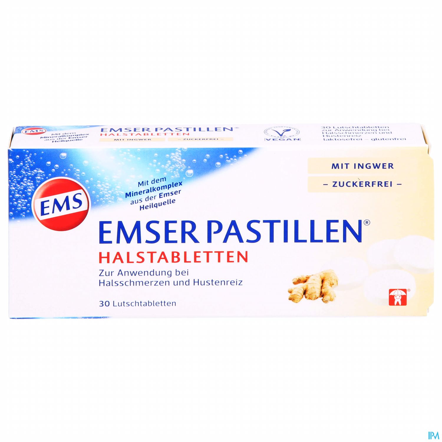 Emser Pastillen Zuckerfrei +ingwer 30st