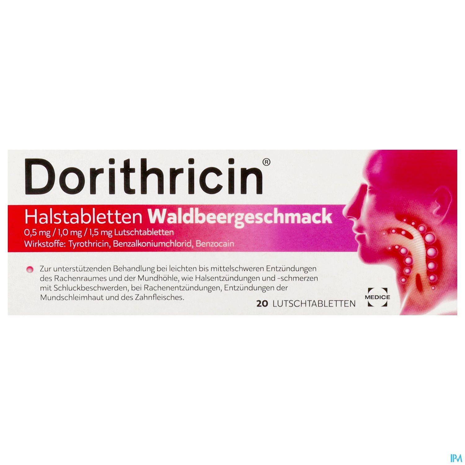 Dorithricin Halstabletten Waldbeergeschmack 0,5 mg/1,0 mg/1,5 mg - Lutschtabletten