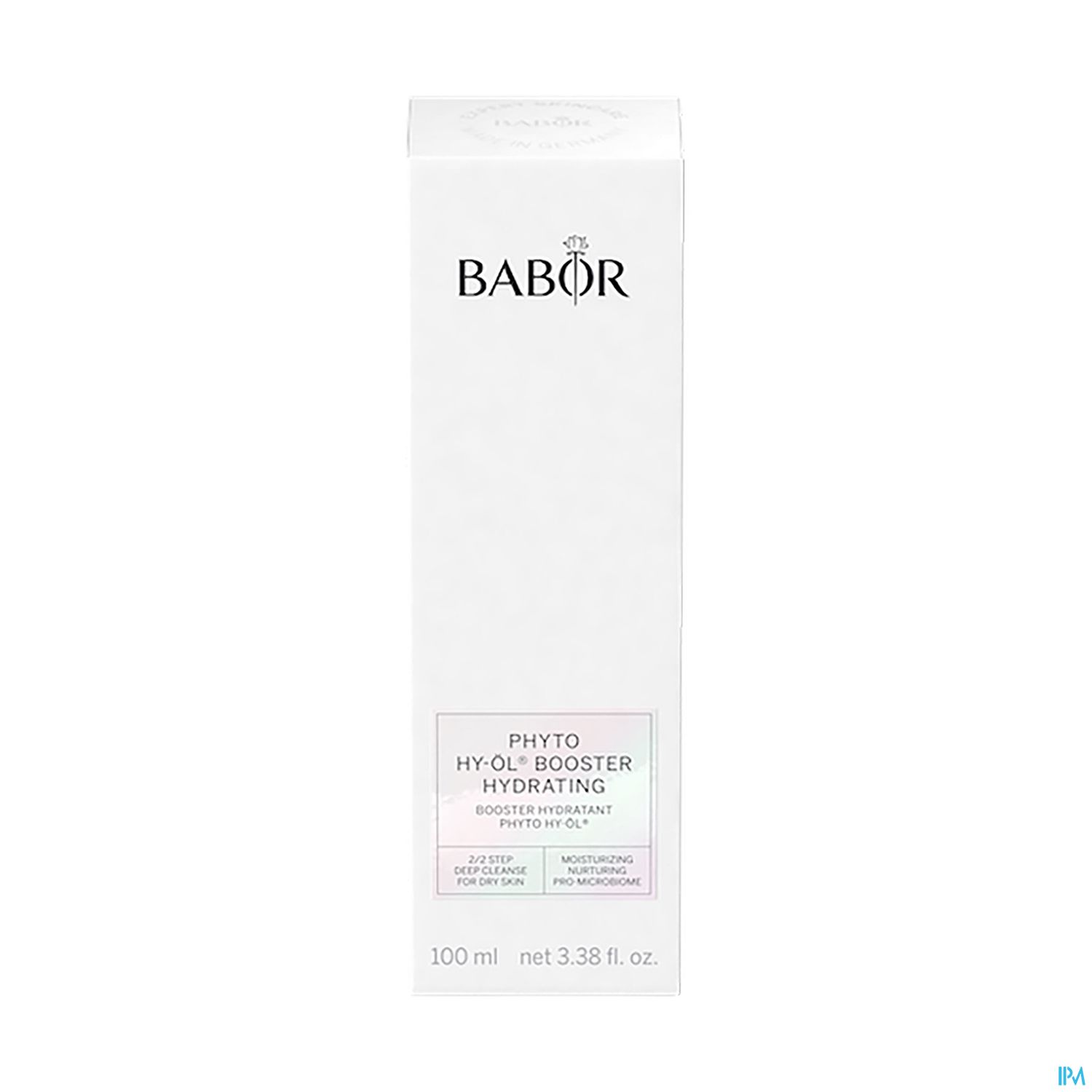 Verpackung des Babor Phyto Hy-Ol Booster Hydrating mit Angaben zu Inhalt und Verwendung.