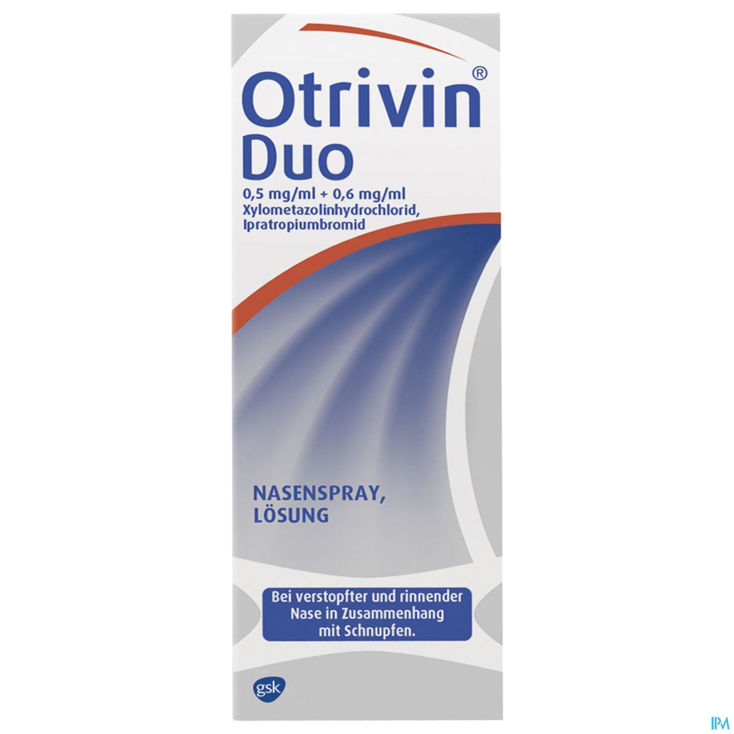 Otrivin Duo 0,5 mg/ml + 0,6 mg/ml - Nasenspray, Lösung