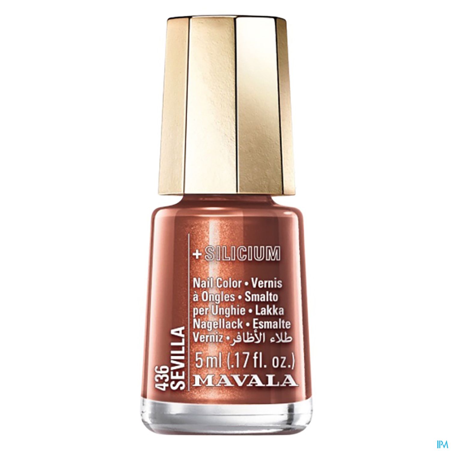 Nagellack-Flasche in der Farbe Sevilla von Mavala, 5 ml.