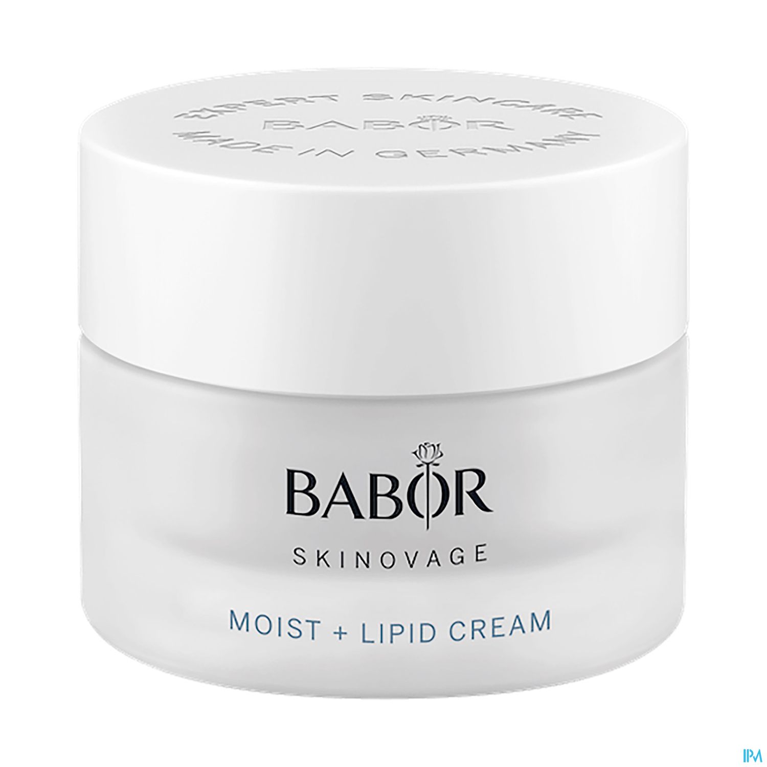 Tiegel mit der Aufschrift "BABOR SKINOVAGE Moist + Lipid Cream".