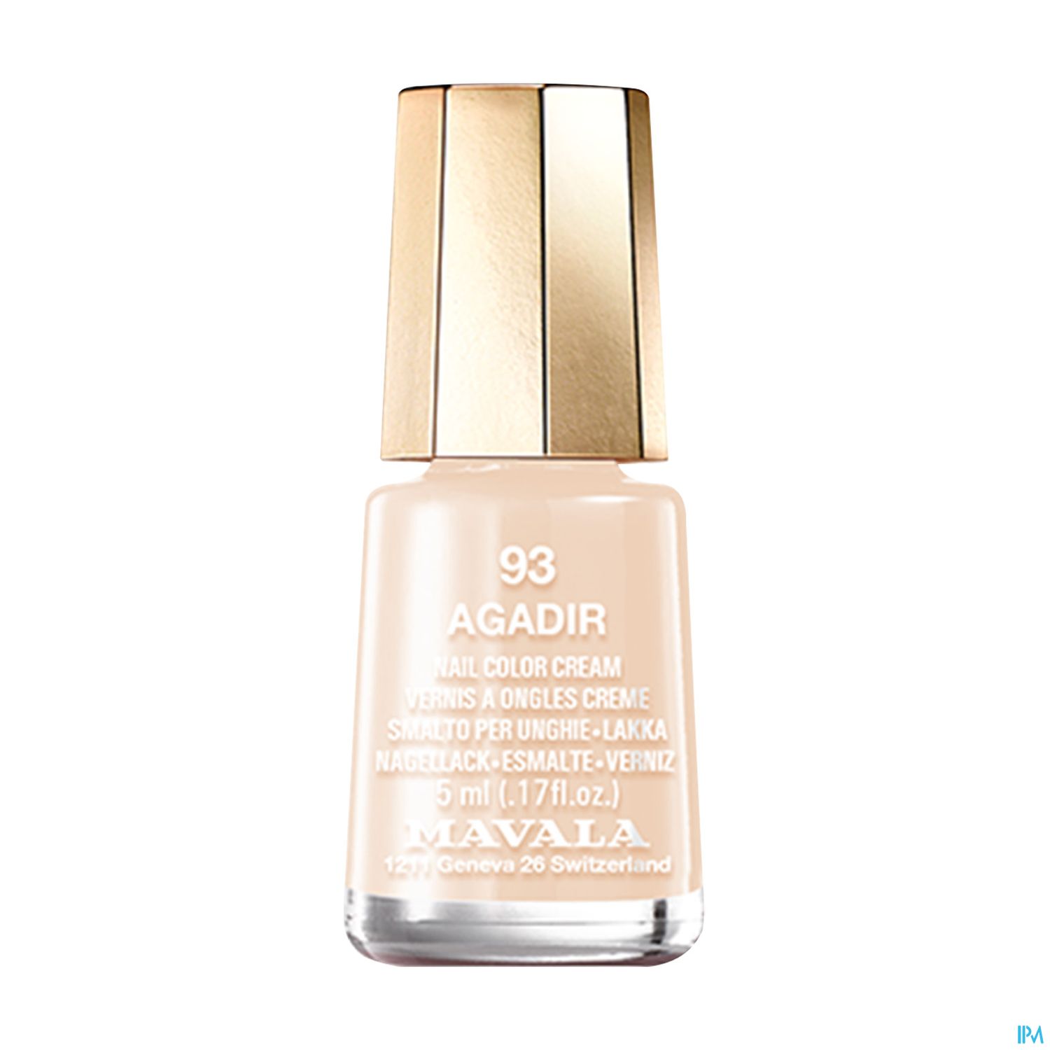 Flasche mit Nagellack in der Farbe „Agadir“ von Mavala, 5 ml.