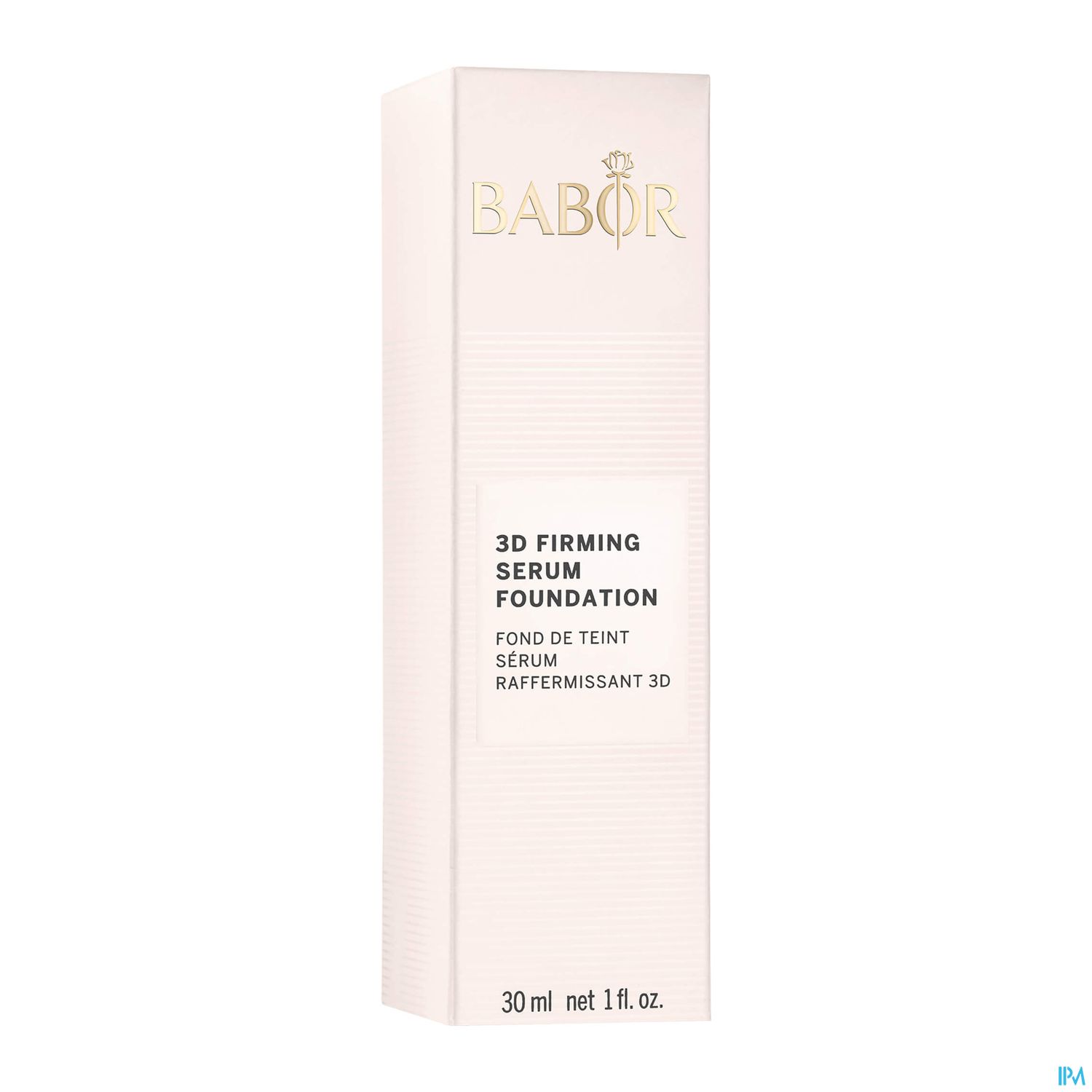 Produktverpackung des 3D Firming Serum Foundations von BABOR, 30 ml.