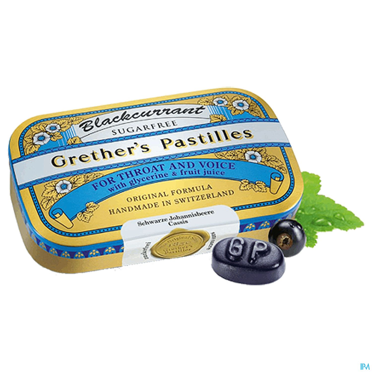 Grether's Pastilles Blackcurrant Zuckerfrei 60g