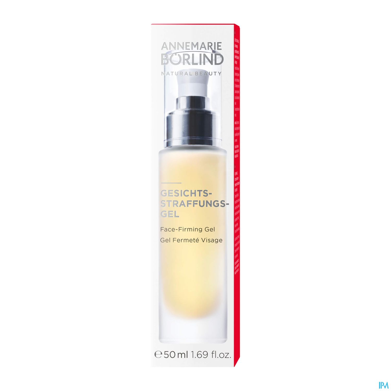 Produktverpackung für Gesichtsstraffungs-Gel von Annemarie Börlind, 50 ml.