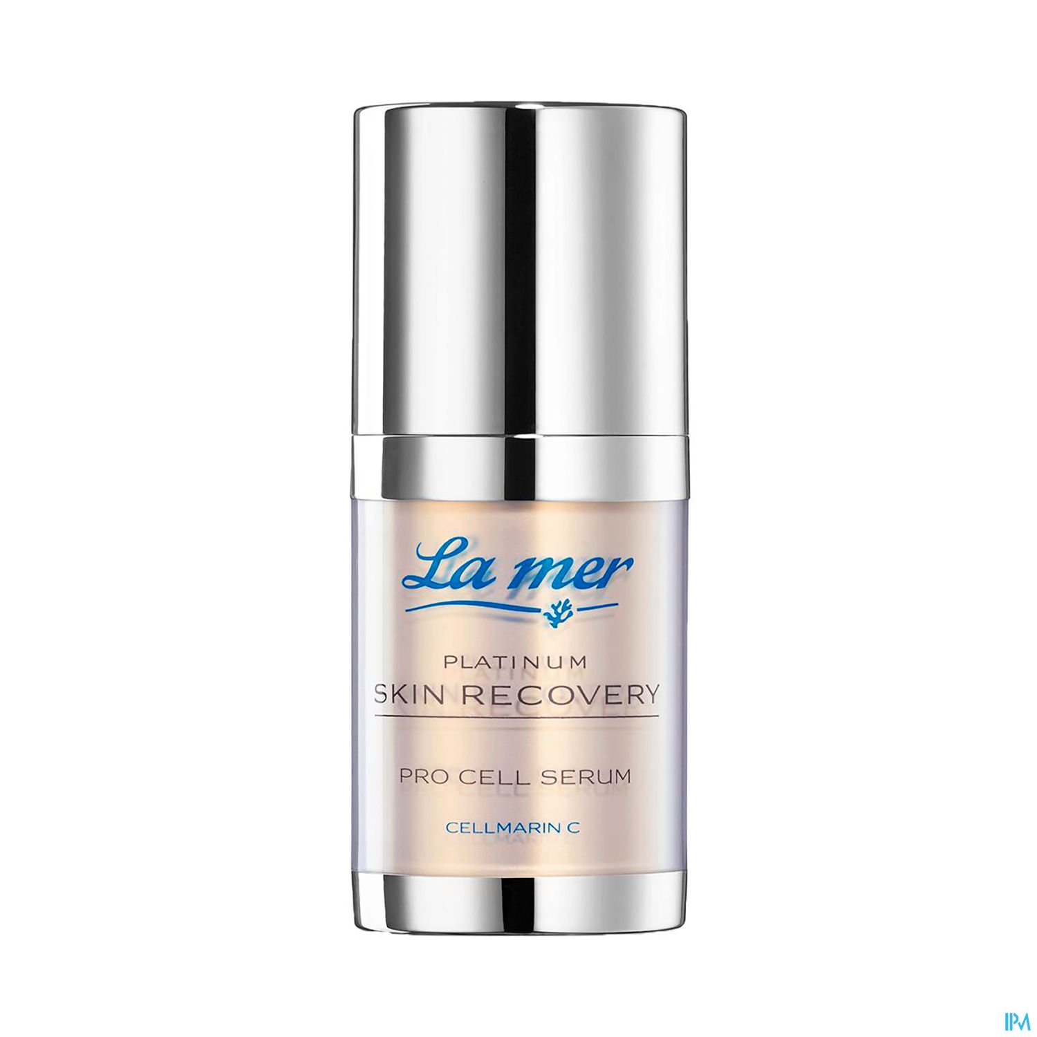 Flasche mit La Mer Platinum Skin Recovery Pro Cell Serum.