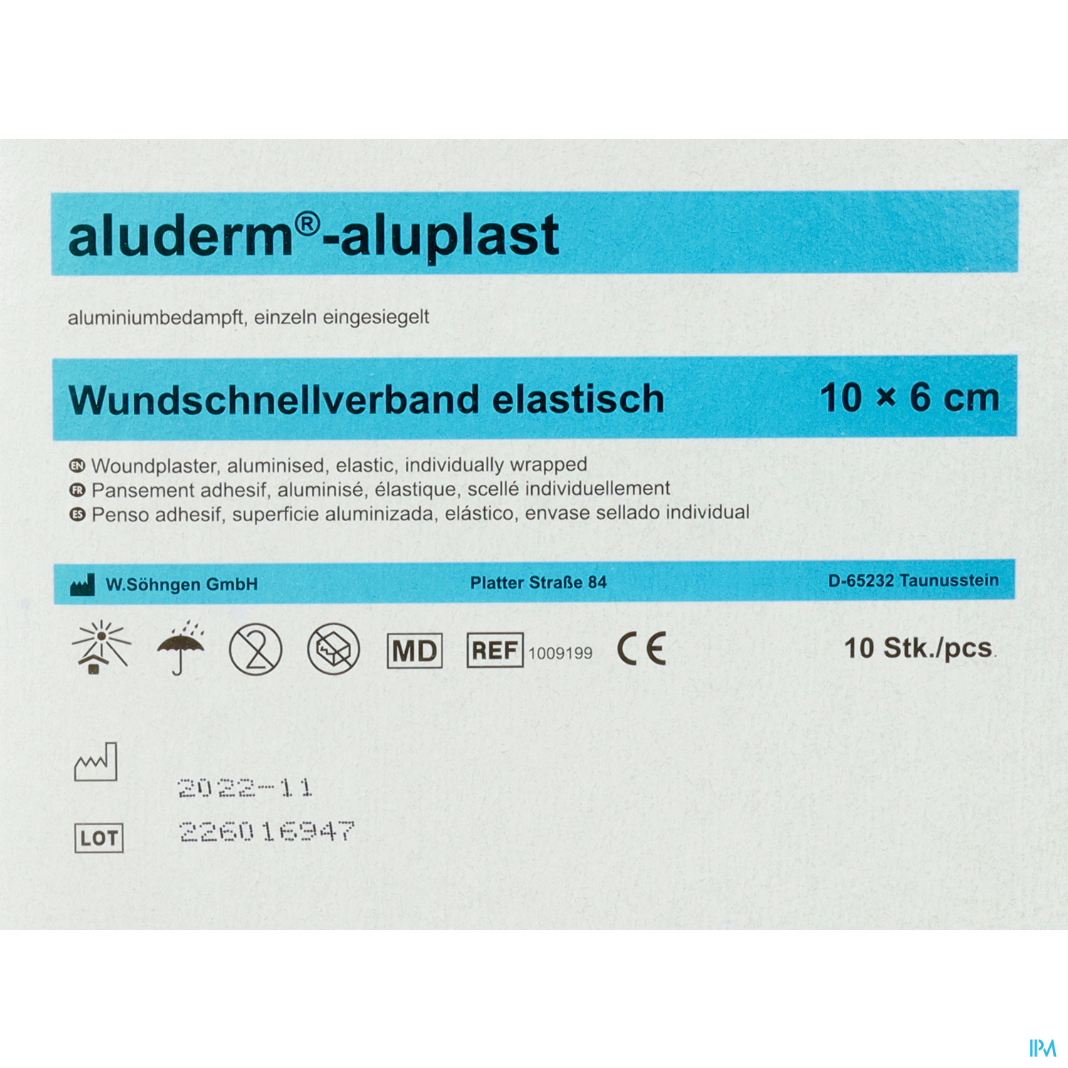 ALUDERM/ALUPL.WUNDVBPFL 10X6 10ST
