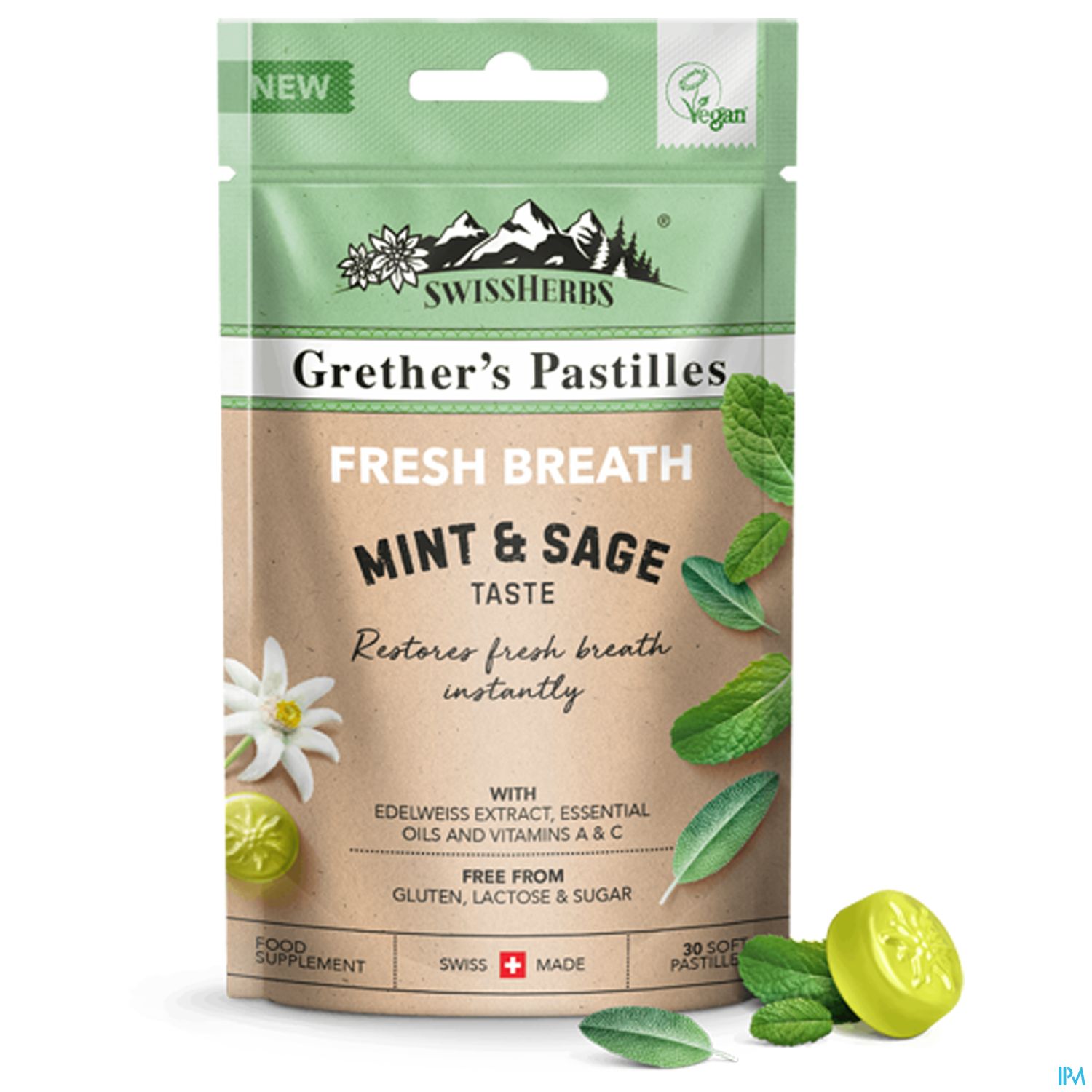 Swissherbs Grether’s Pastilles Fresh Breath Zuckerfrei 45g