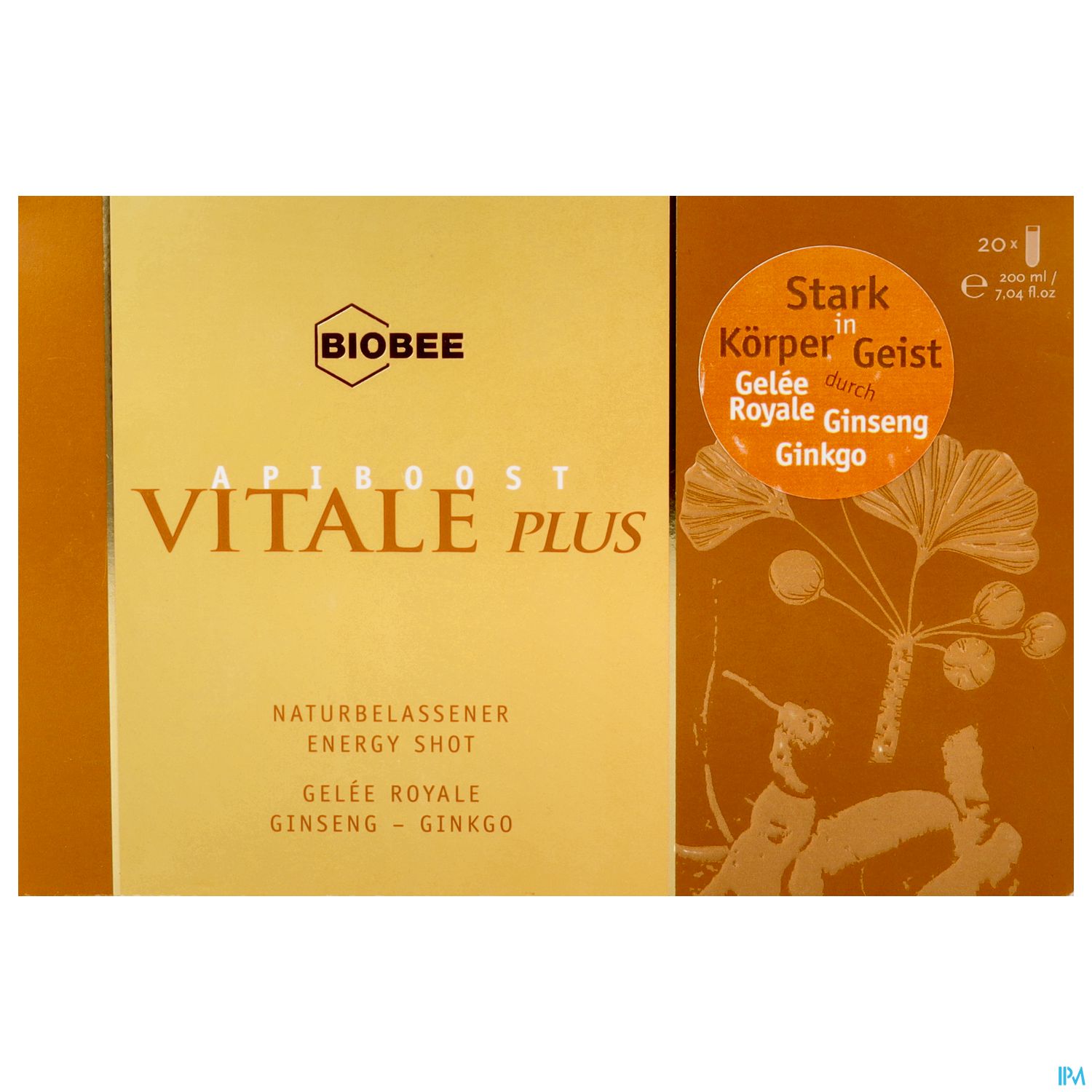 Biobee Apiboost Trinkampulle Vitale/plus Natur Energie Shot 20st