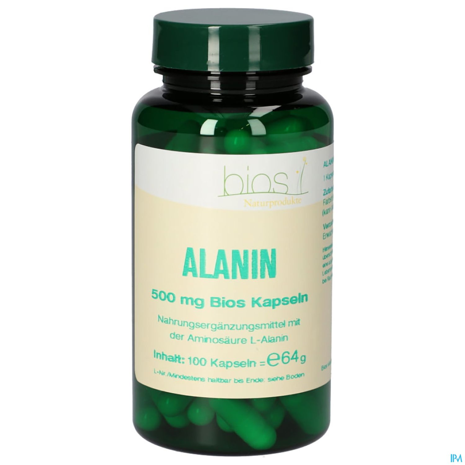 Bios Alanin 500mg 100 Kapseln