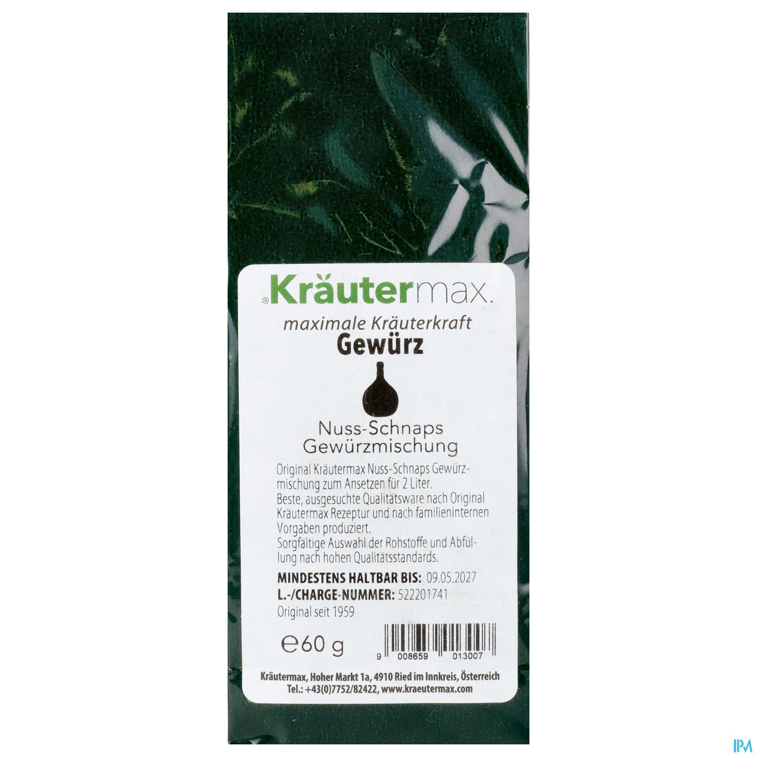 Kraeuter Max Gewuerz/mischung Nuss-schnaps Ansatz 60g