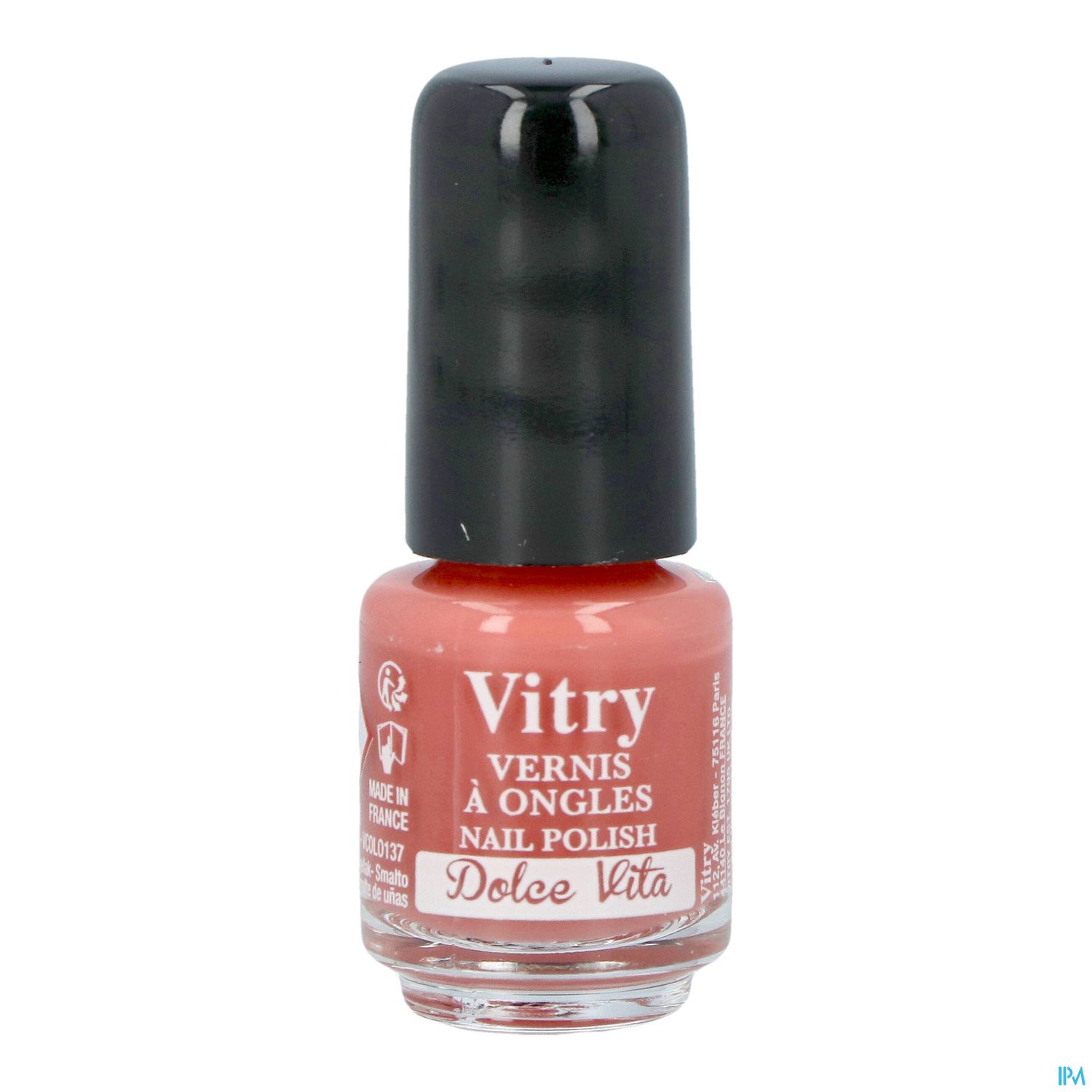 Nagellackflasche der Marke Vitry in der Farbe "Dolce Vita".