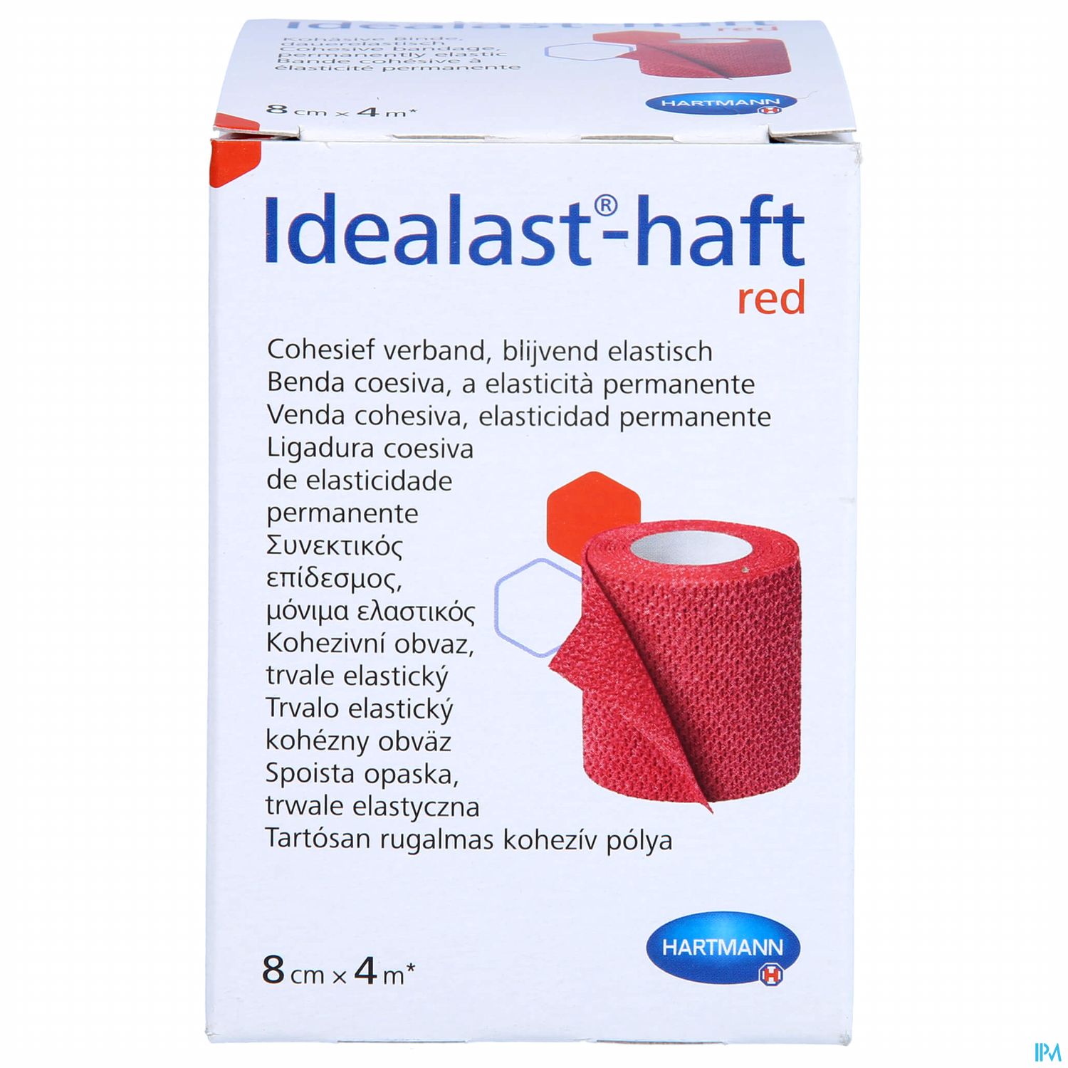 Packung mit Idealast-hautf roten elastischen Verband, 8 cm x 4 m.