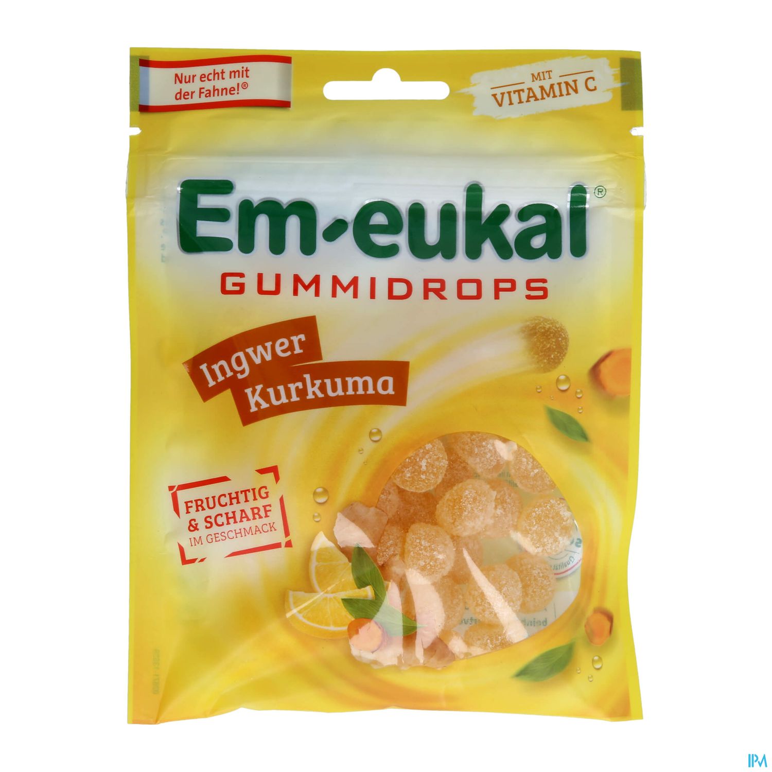 Em-eukal Gummidrops Zuckerhaltig Ingwer Kurkuma 90g