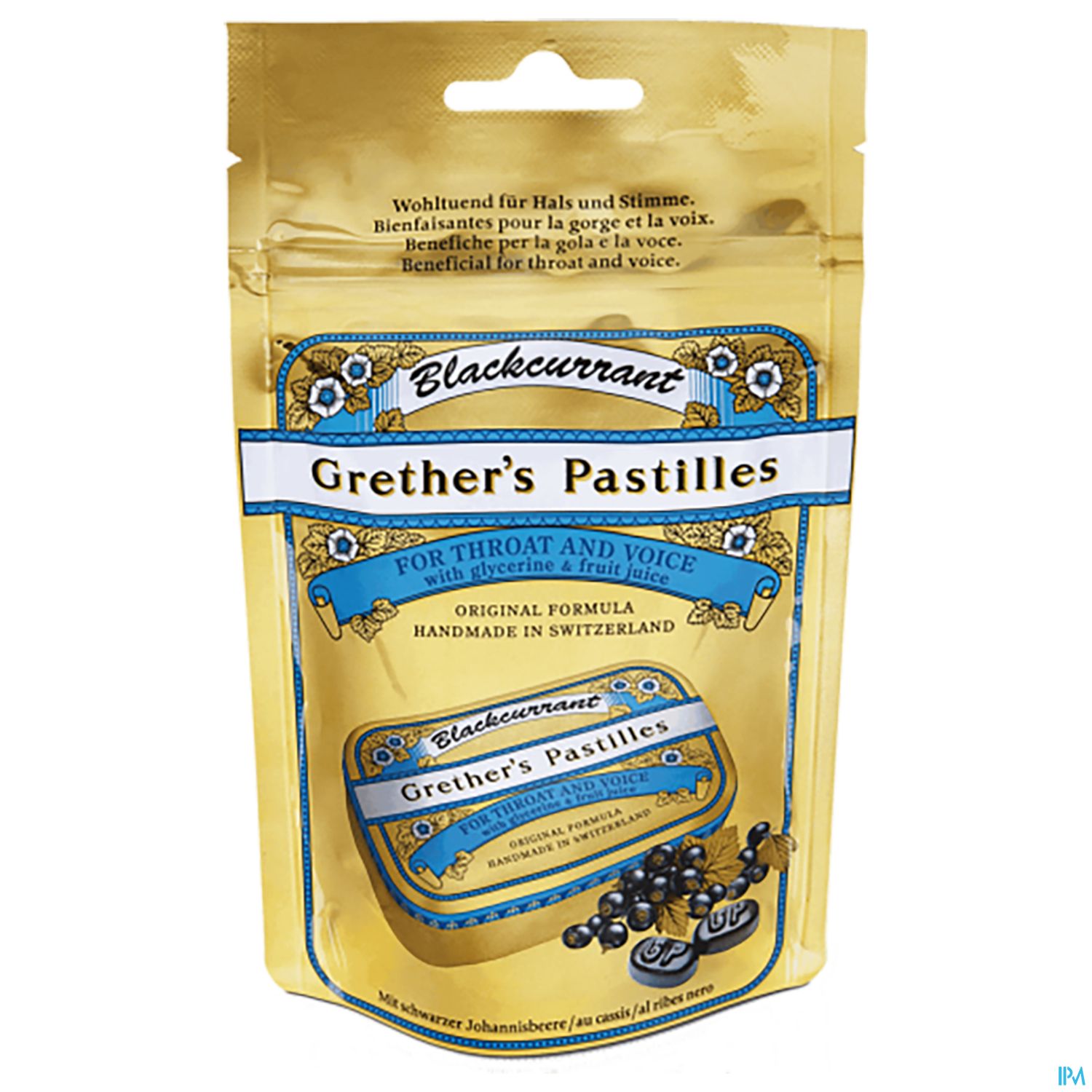 Grether's Pastilles Blackcurrant Zuckerhaltig 100g