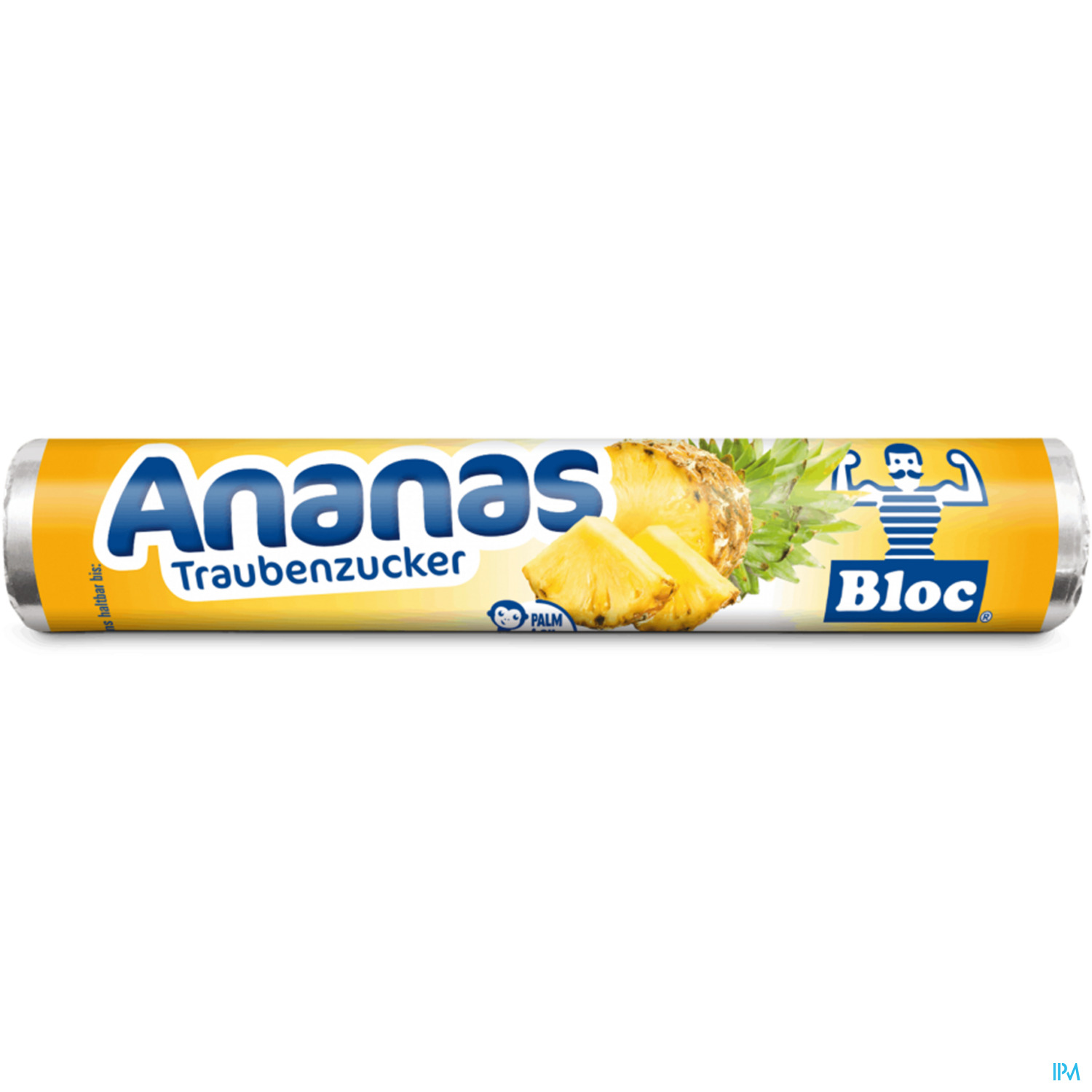 Bloc Traubenzucker Rollen Ananas 42g