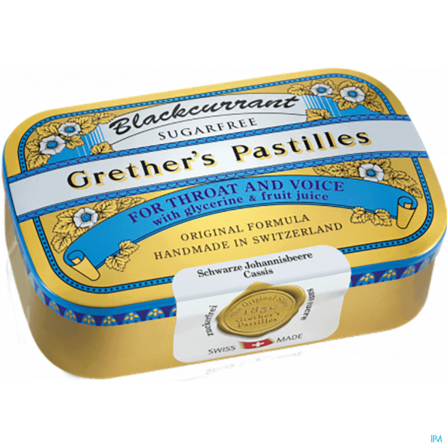 Grether's Pastilles Blackcurrant Zuckerfrei 110g