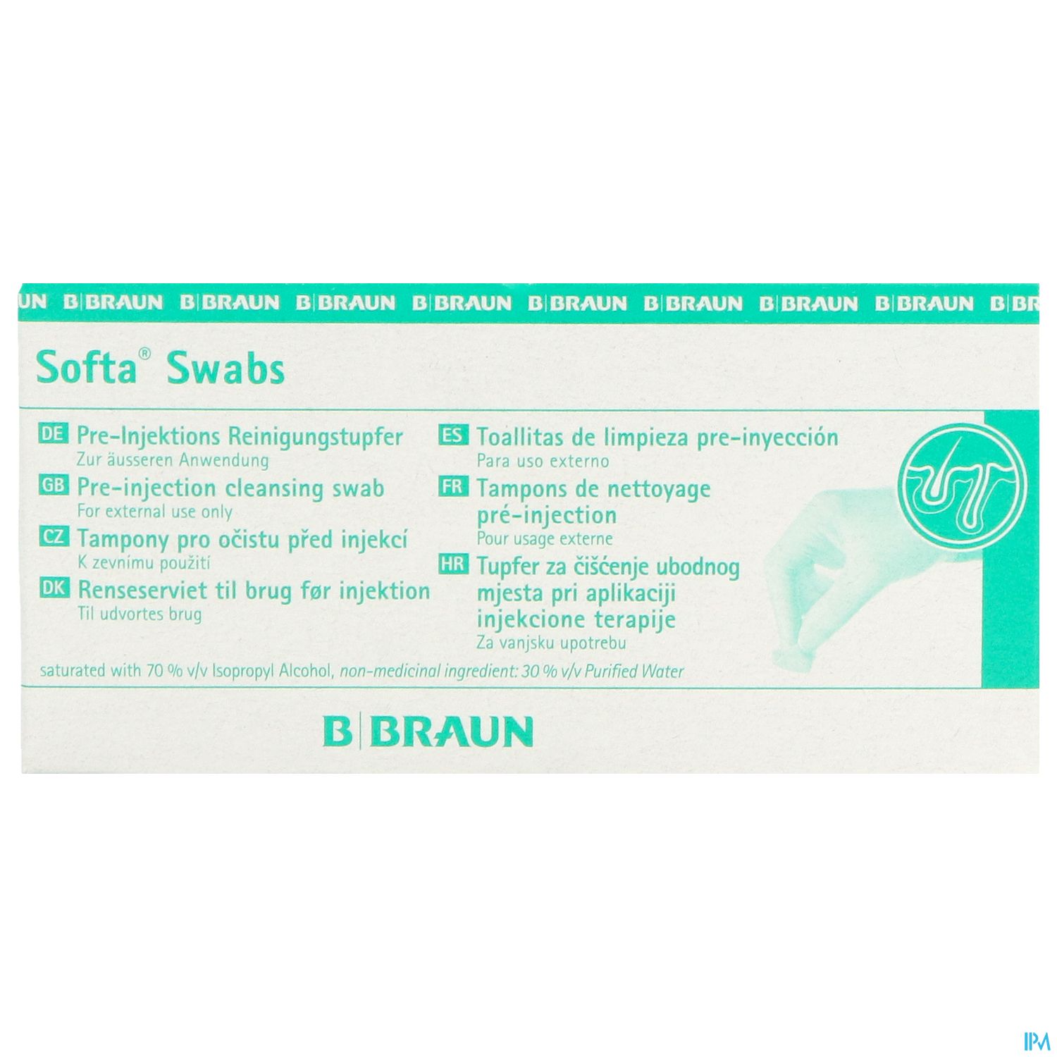 SOFTA SWABS PRE-INJ.REIN TPF 100ST