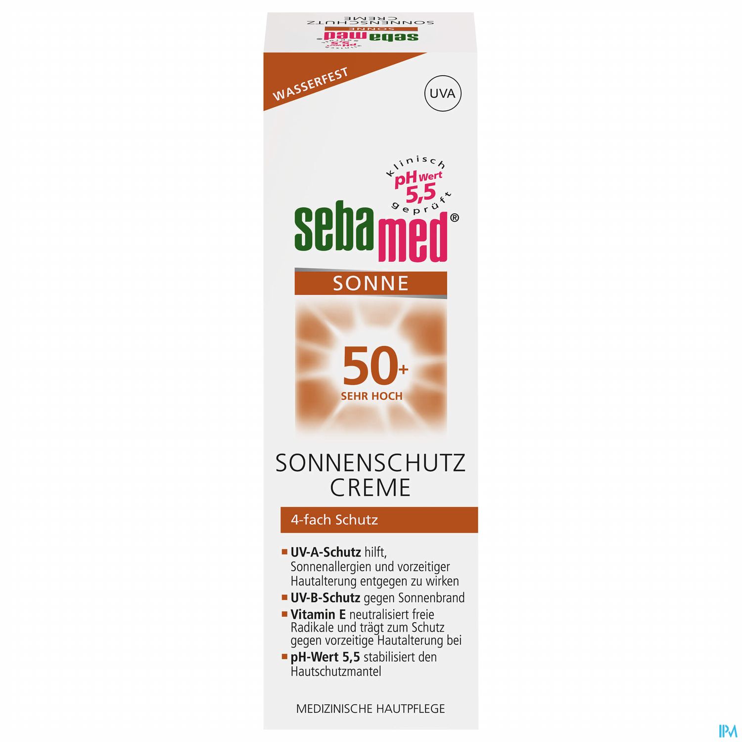 Sonnencreme von Sebamed mit Lichtschutzfaktor 50, wasserfest, für sehr hohen UV-Schutz, 4-fach Schutz, pH-Wert 5,5.