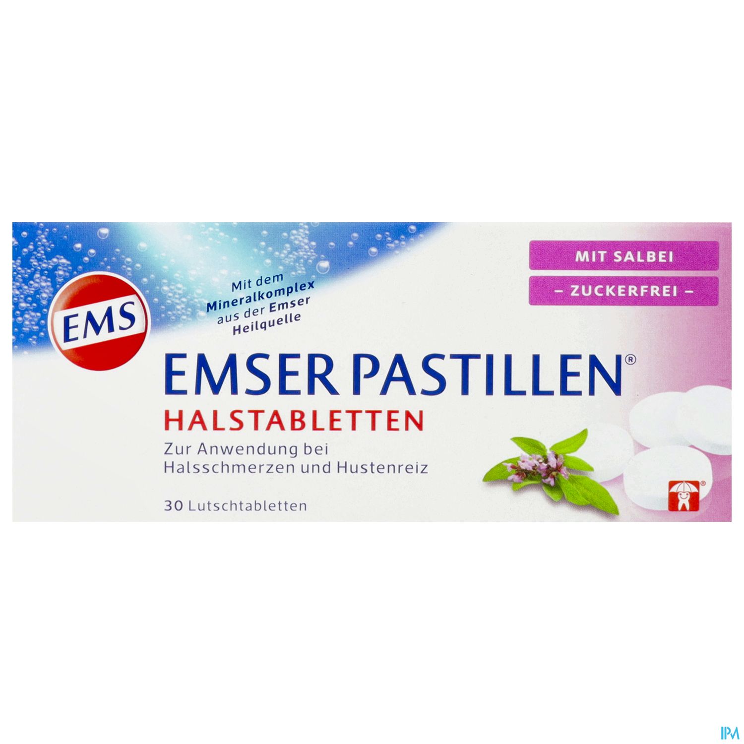 Emser Pastillen Zuckerfrei +salbei 30st