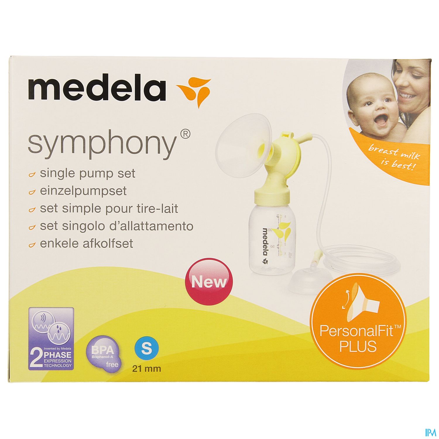 Medela Symphony/einzelpumpset Personalfit+ Gr.s 21mm 1st