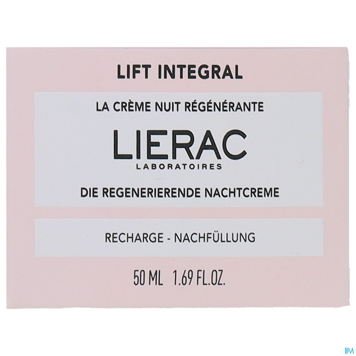 Produktverpackung der regenerierenden Nachtcreme „Lift Integral“ von Lierac, 50 ml.