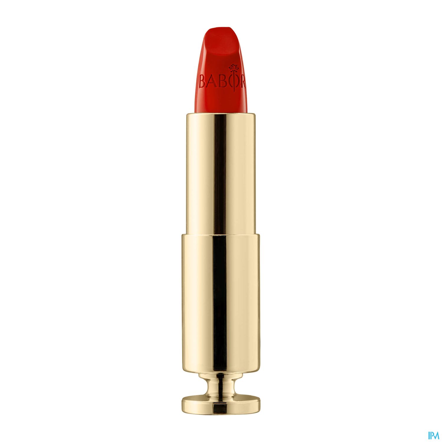 Rotstift in goldfarbener Verpackung.