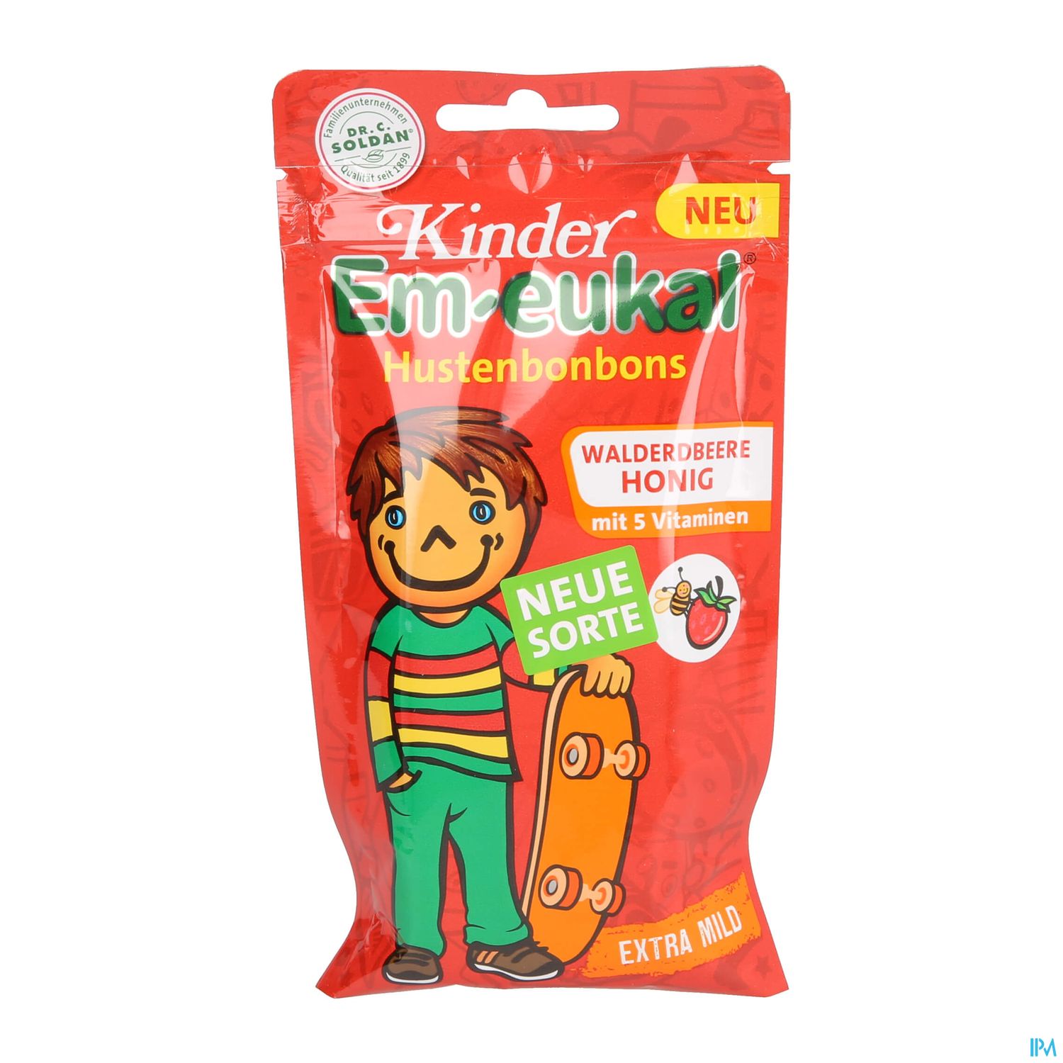 Em-eukal Bonbons Zuckerhaltig/kinder Walderdbeere-honig 75g