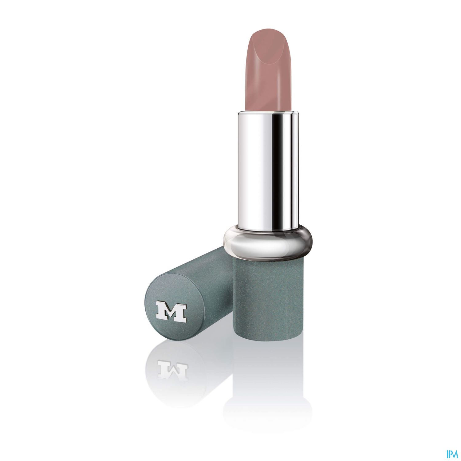 Ein Lippenstift in nude Farbton, teilweise aus der Hülse herausgezogen.