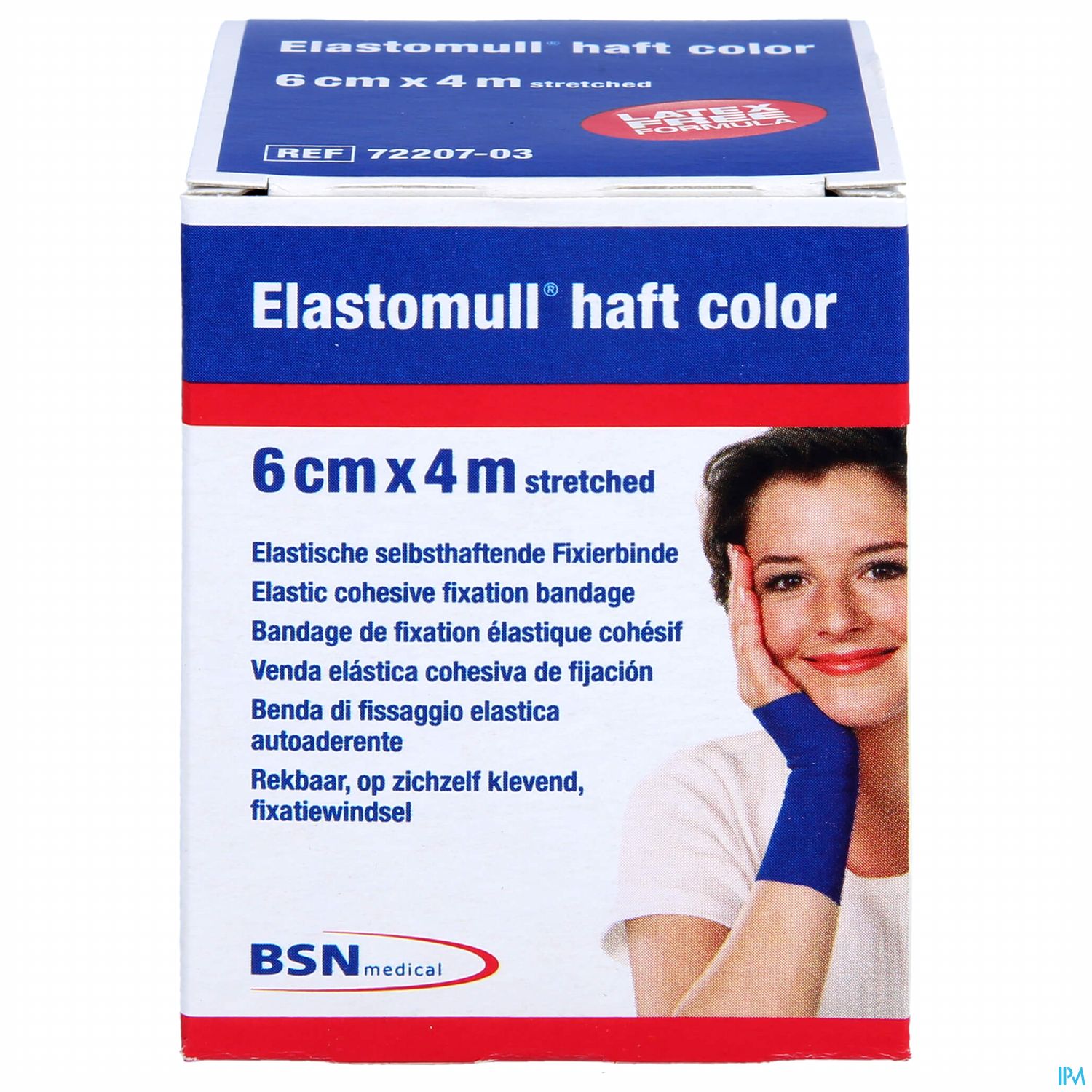 Elastische Binden Elastomull/haft/color Blau 4mx 6cm 1st