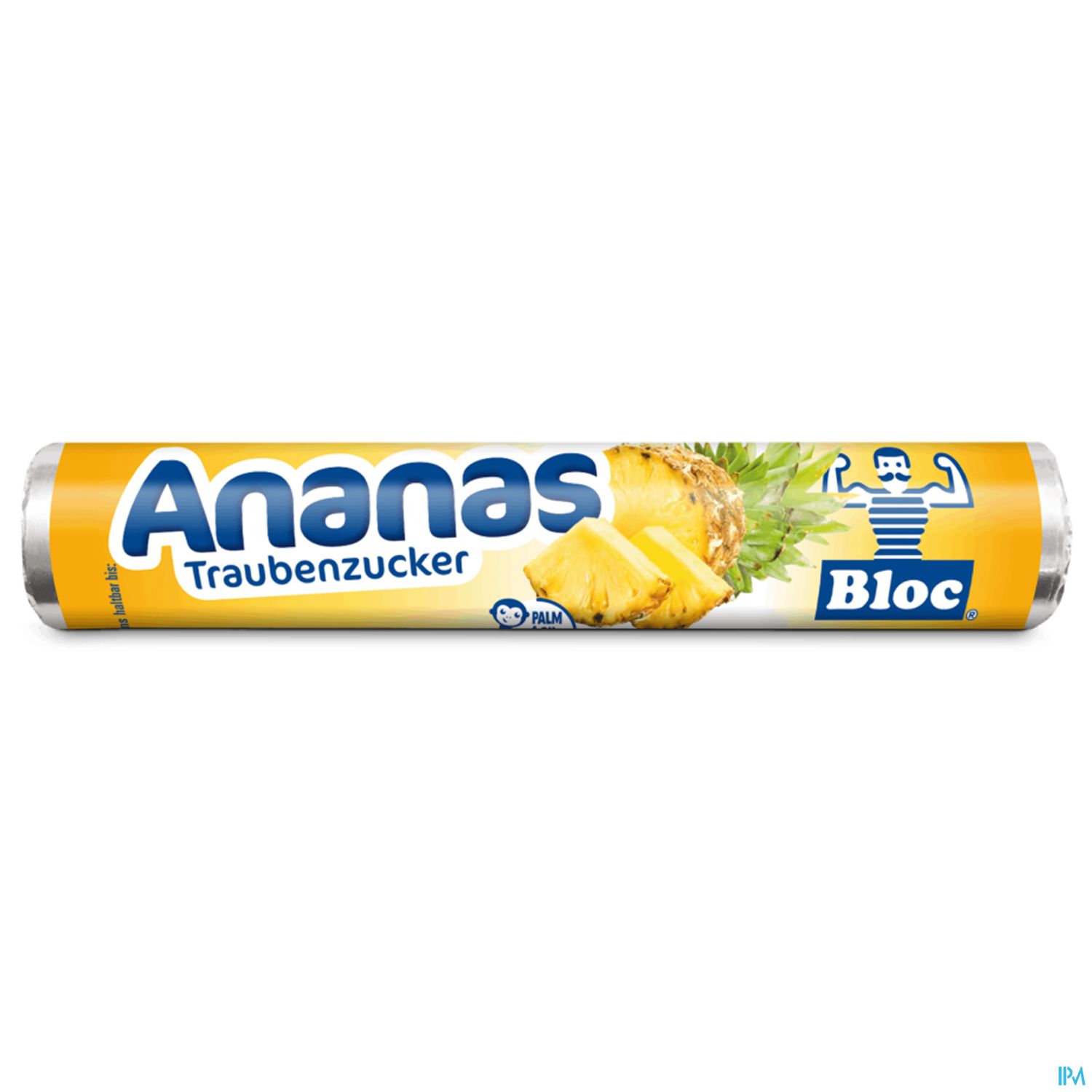 Bloc Traubenzucker Rollen Ananas 42g