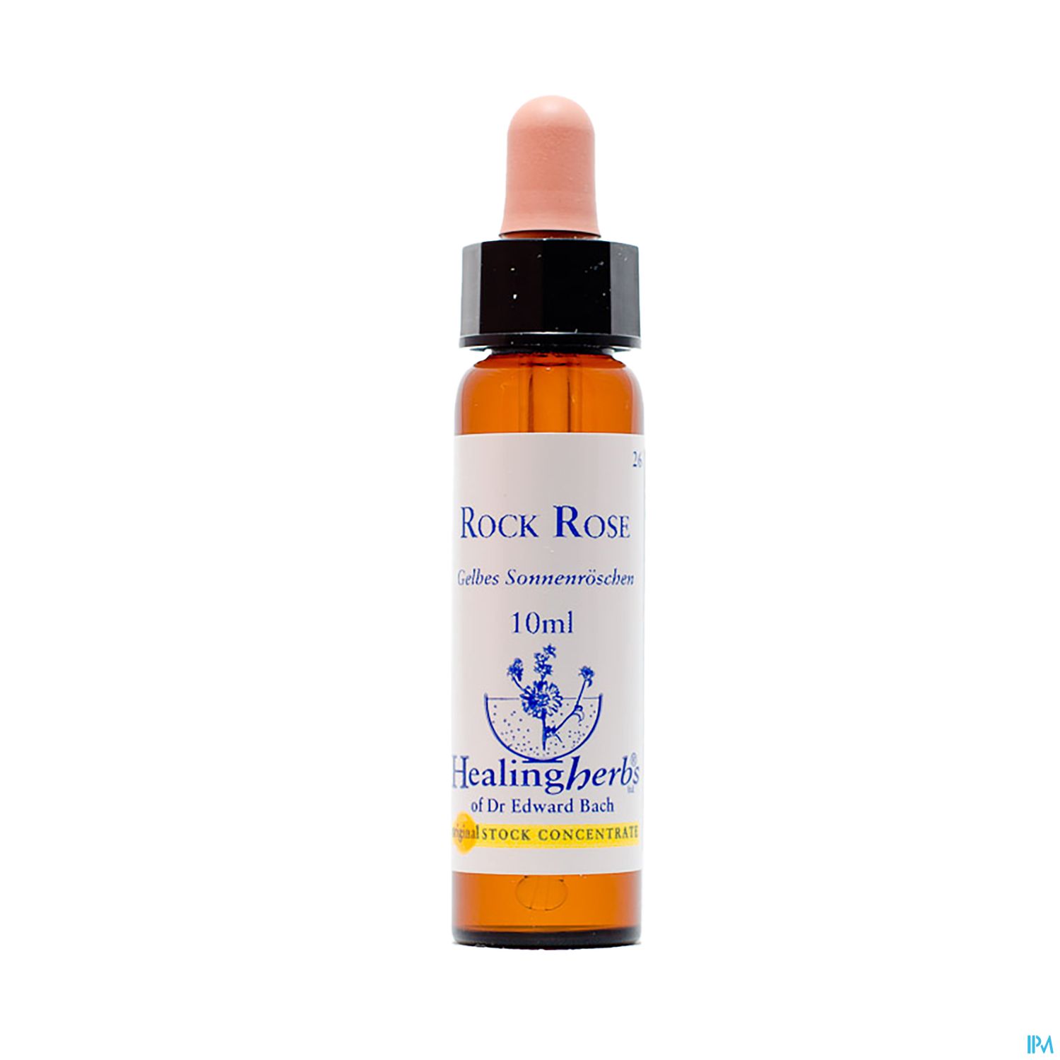 Flasche mit Tropfenzähler, beschriftet mit "Rock Rose", 10ml, Healing Herbs von Dr. Edward Bach.