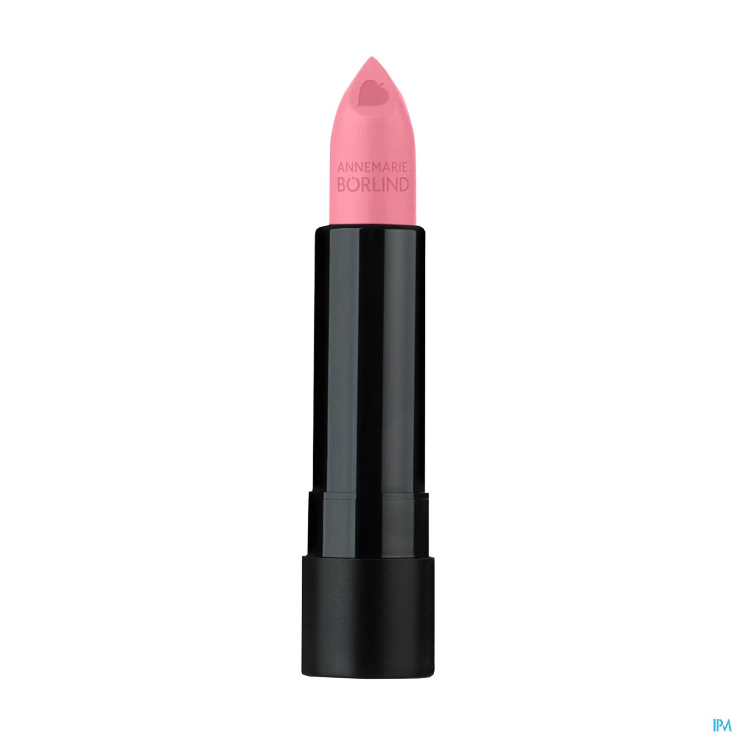 Rosa Lippenstift in schwarzem Gehäuse.