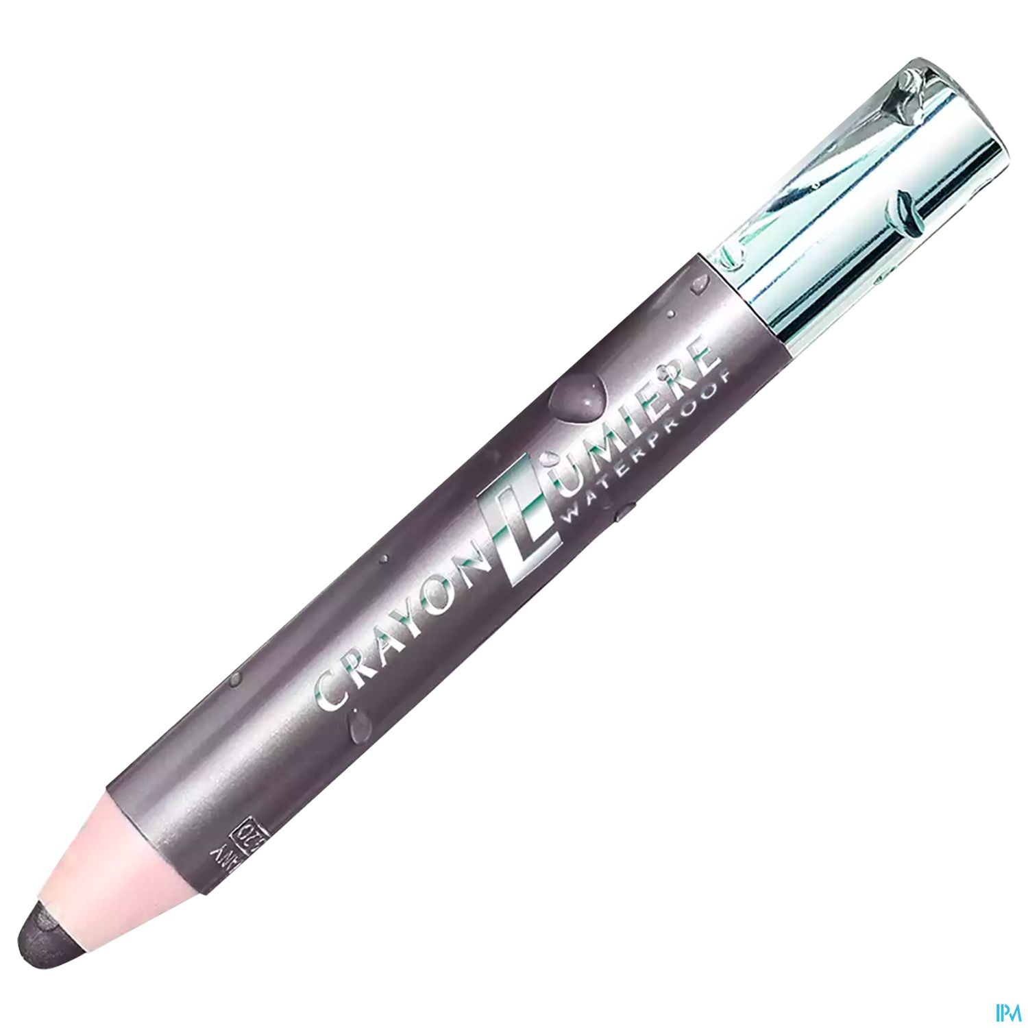 Ein wasserfester Farbkrayon in Pink und Schwarz mit schimmerndem Design.