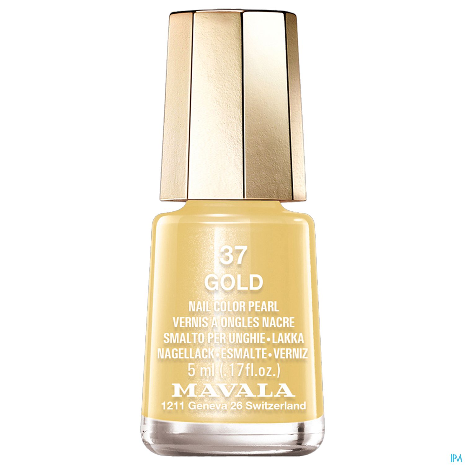 Nagellackflasche mit der Aufschrift "37 GOLD", Marke MAVALA, 5 ml Inhalt.