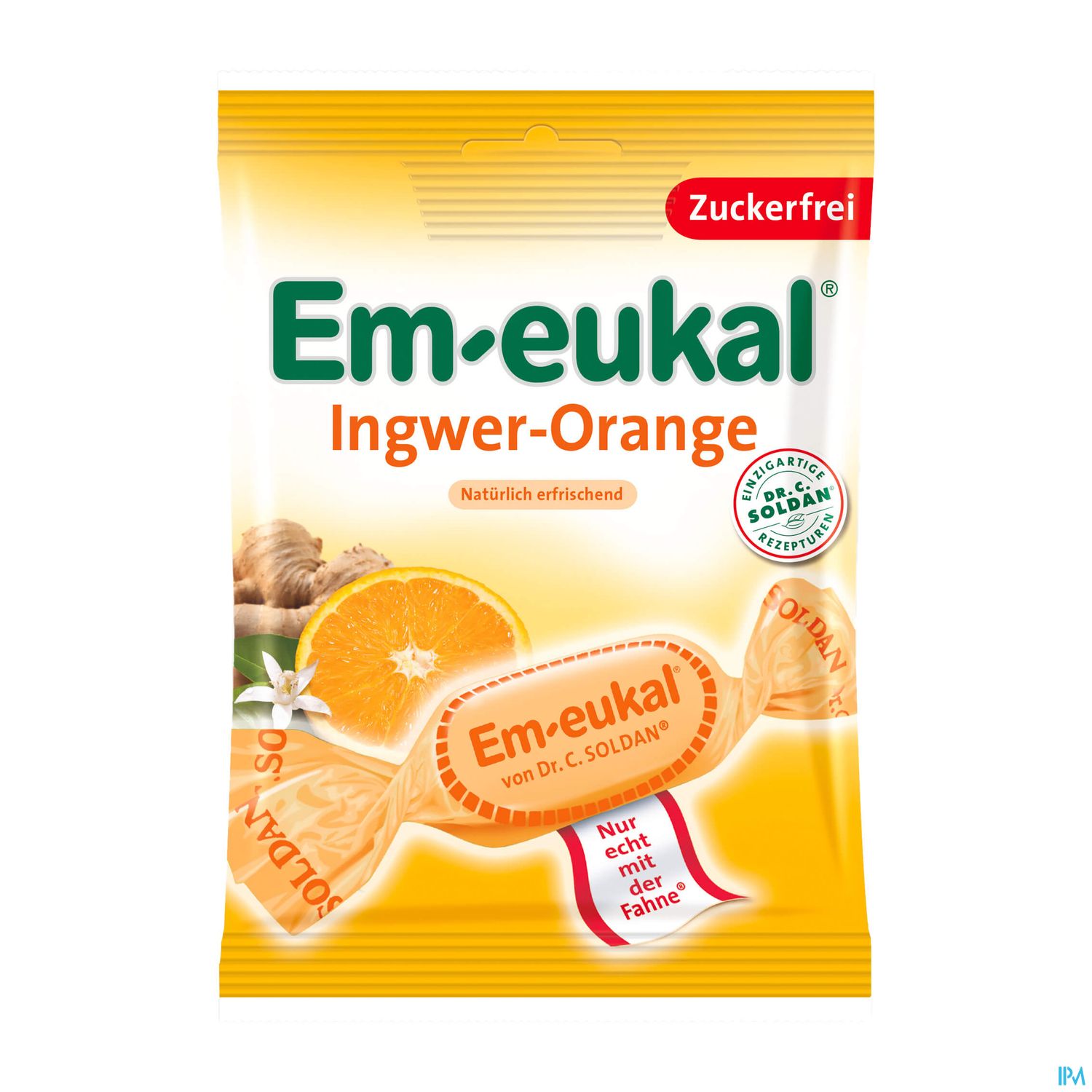 Em-eukal Bonbons Zuckerfrei Ingwer-orange 75g