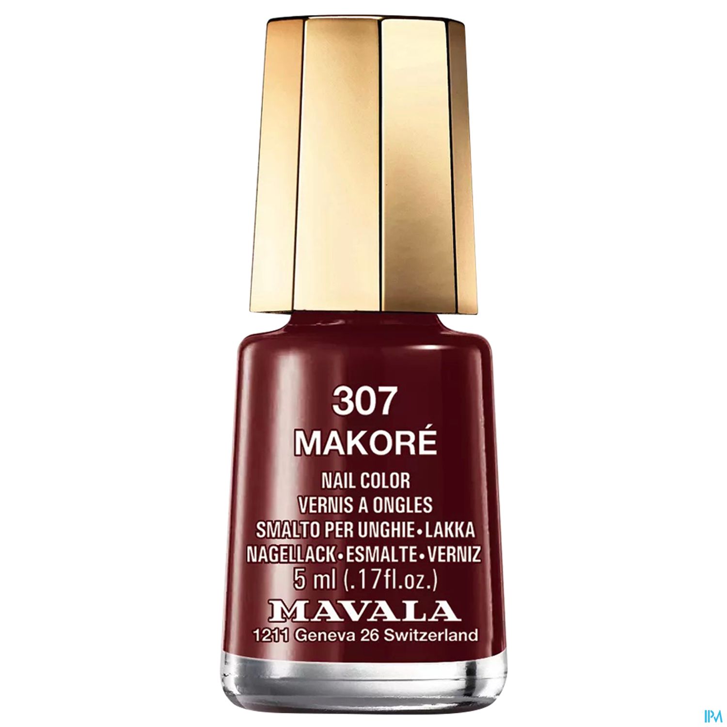 Nagellackflasche von Mavala in der Farbe 307 Makoré, 5 ml.